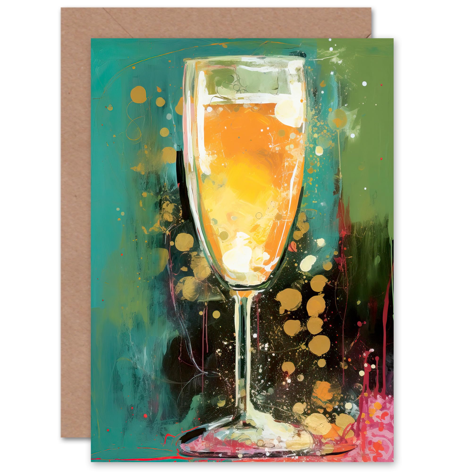 Artery8 Greeting Card - Champagne Glass Wine Glass Celebration