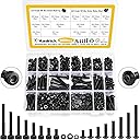 Kadrick Metric Screw Assortment, 960PCS M5 Screw Assortment Kit,M5 Bolts Nuts Washers, Grade 10.9 Alloy Steel Hex Socket Black Screws,Lenth Form 8MM-40MM