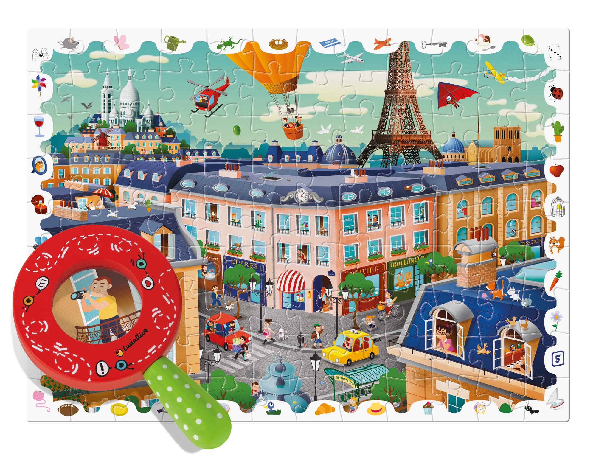 Ludattica - Secret puzzle Lo Spazio - Puzzle 24 pezzi bambini 3+ - Due giochi in uno - Dimensione 50 x 35cm - Made in Italy