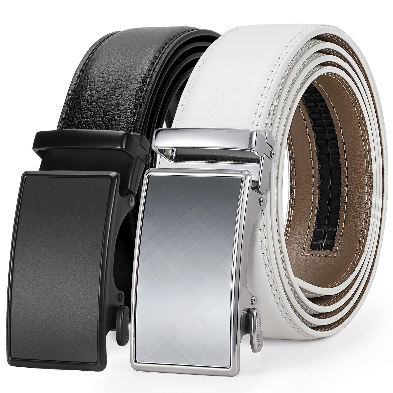 Adjustable Belt -Smooth Push-Button Release for Big & Tall Men