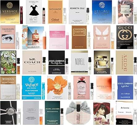 Cologne 12 Piece Designer Fragrance Samples for Women