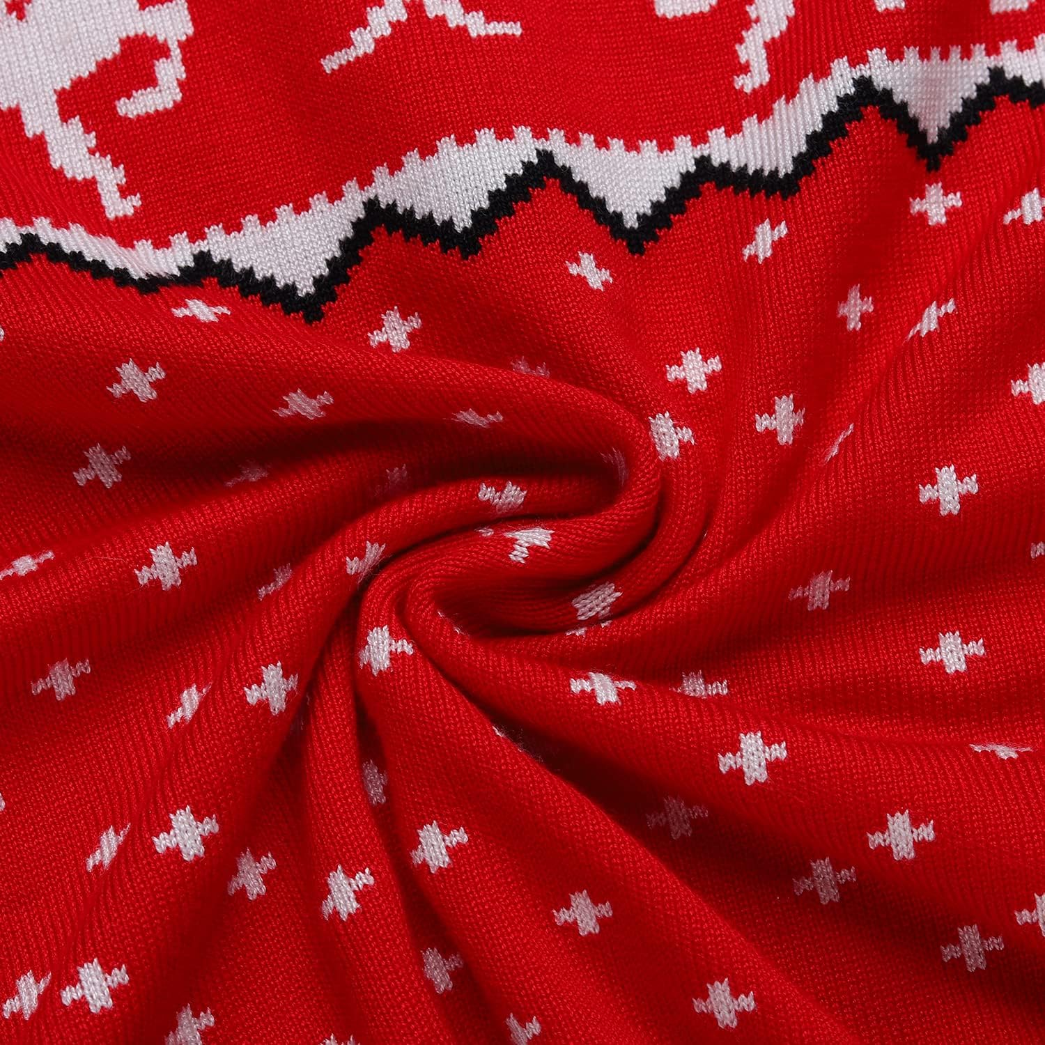 LYHNMW Women's Ugly Christmas Sweaters Snowflake Reindeer Long Sleeve Holiday Knit Xmas Sweater Pullover Tops - Image 6