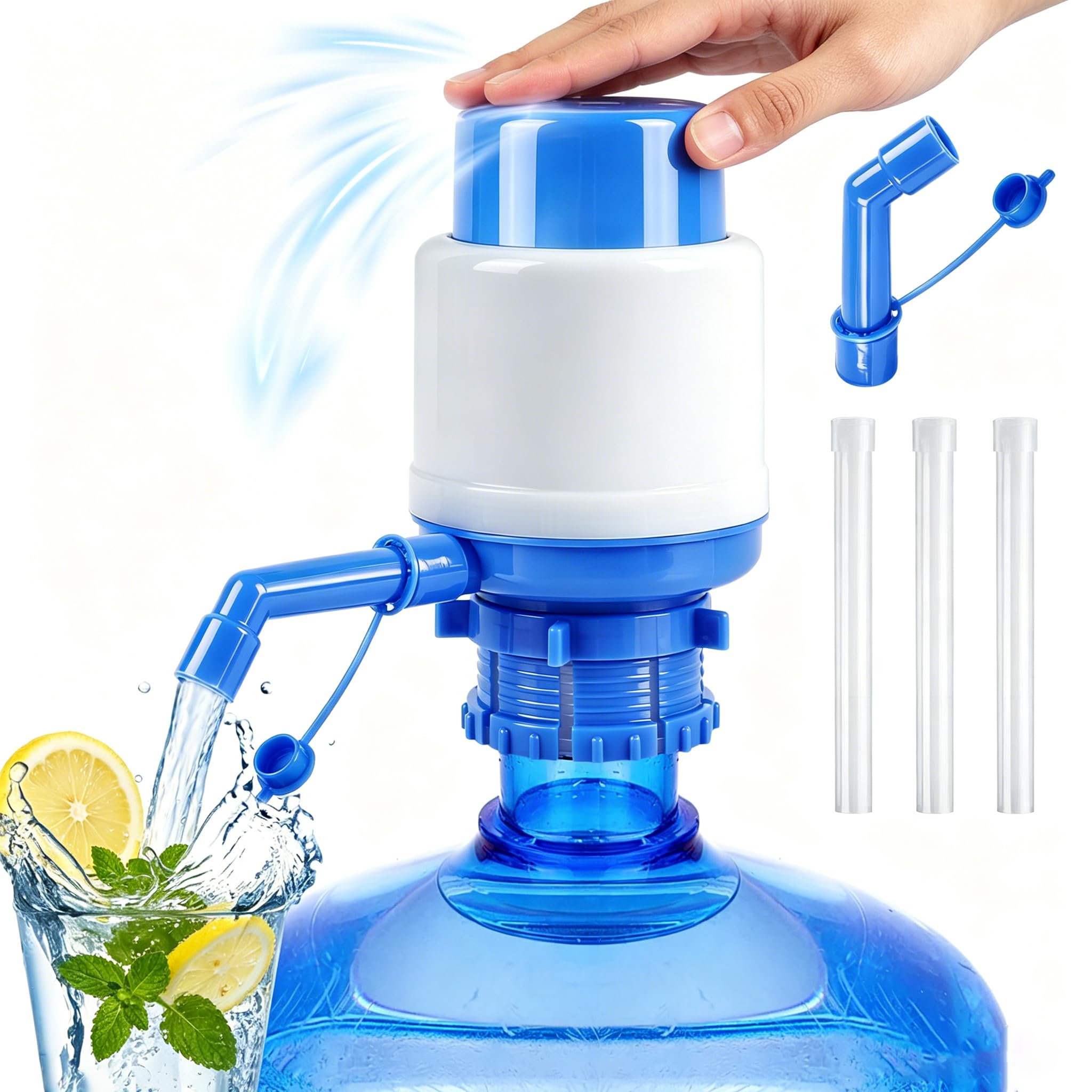 Pompe à eau manuelle portable pour carafe de 18L : idéale pour le camping et la maison