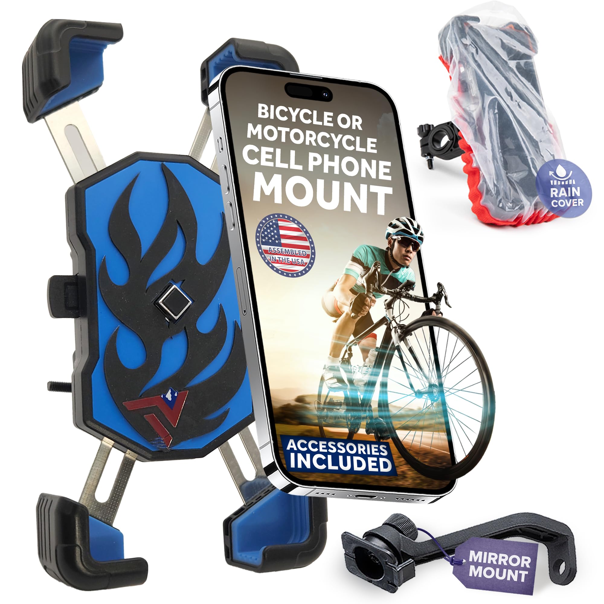 Soporte para teléfono de bicicleta/soporte de motocicleta de US TV Sport Accesorios de motocicleta/accesorios de bicicleta. Soporte para teléfono celular compatible con Harley E Bike ATV ciclomotor