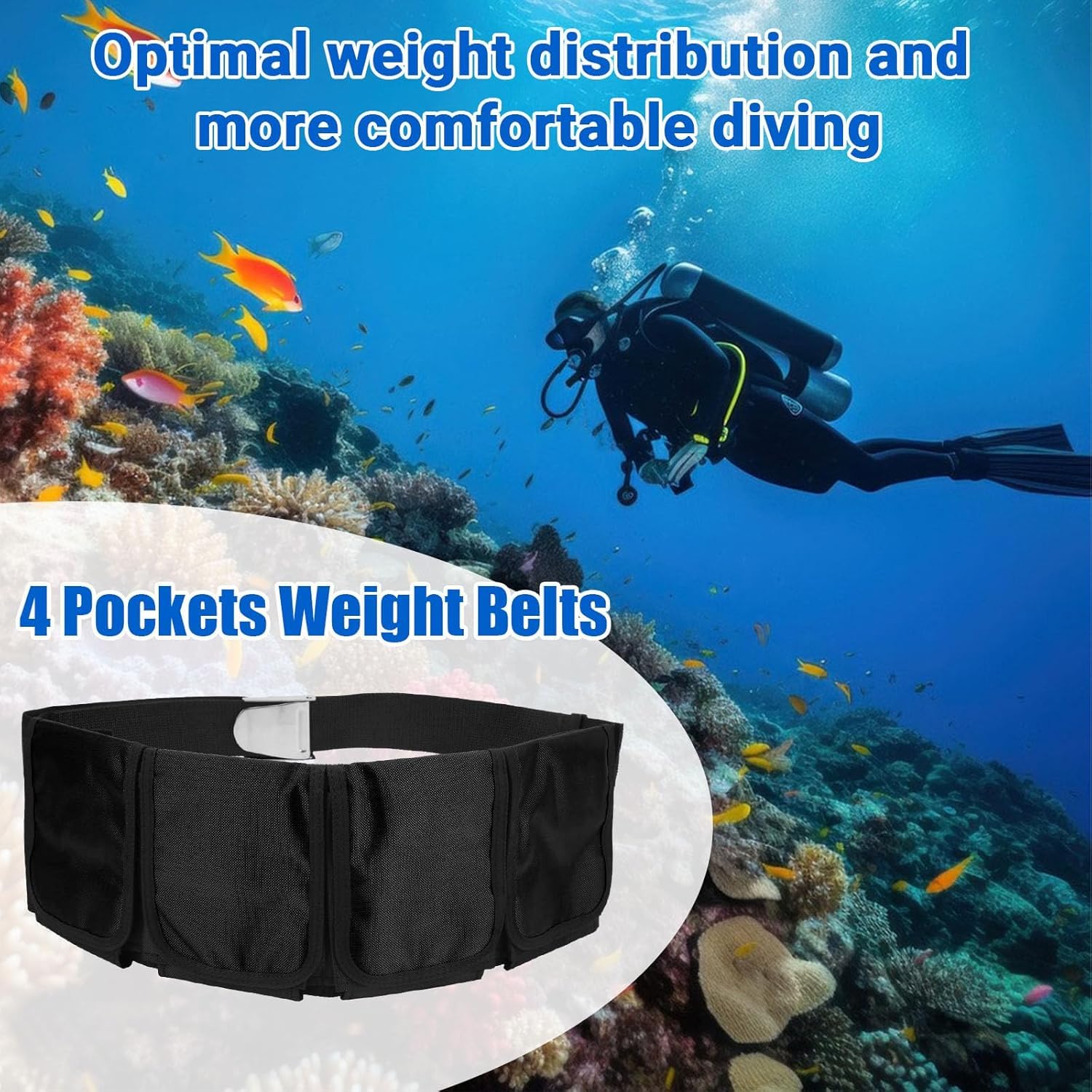 Scuba Gewichtsgürtel, Tauchgewicht Gürtel für Freitauchen Tauch Gürtel Schnorchelgürtel mit Edelstahlschnalle elastischer Schnellverschluss für Tauch und Freitauchzubehör