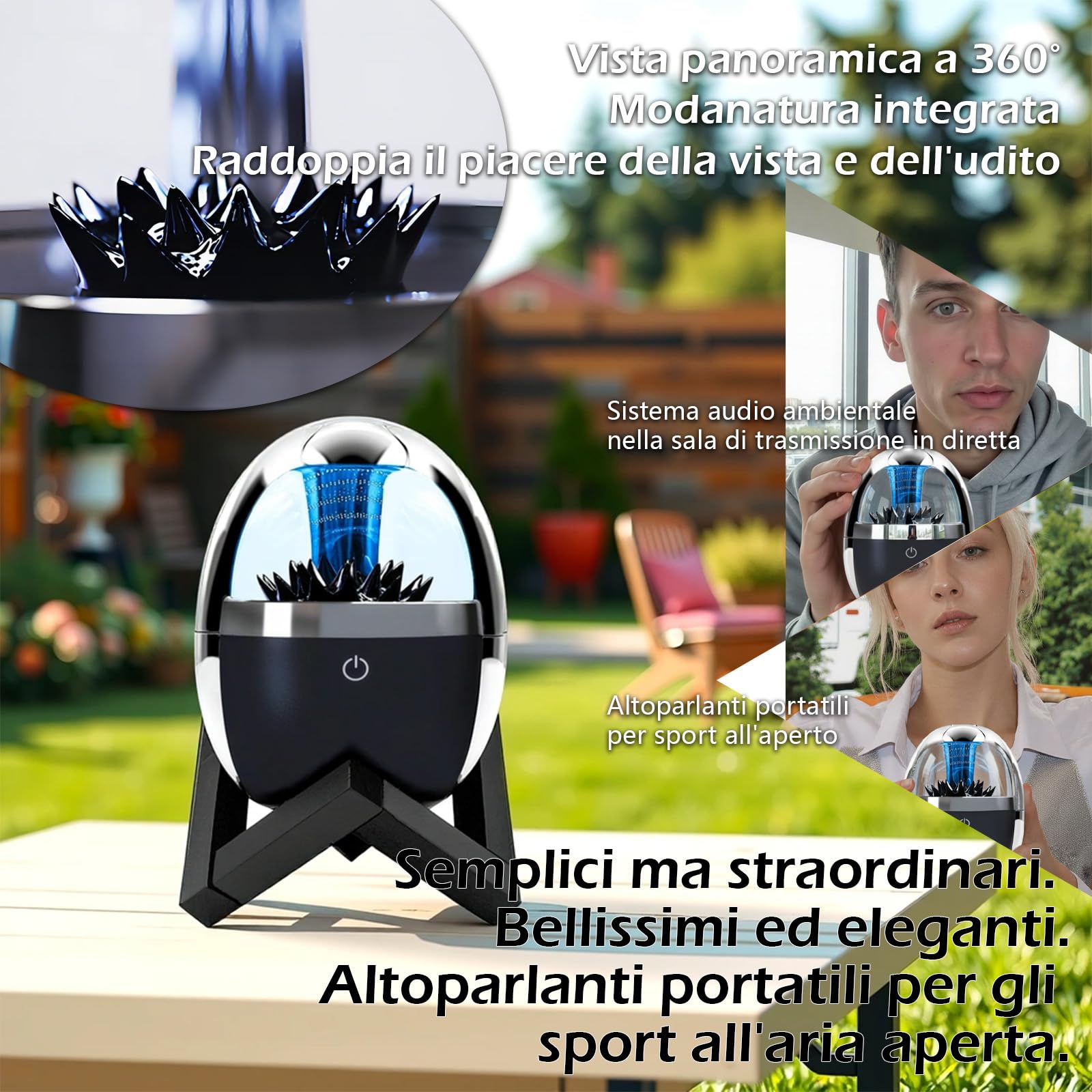 Altoparlante Bluetooth a Ferrofluido Danzante – Music Mate con Visualizzatore Audio, Luci LED, Display di Ferrofluido Venom, Giocattolo da Scrivania per Ufficio/Studio/Scienza, Regalo Tecnologico