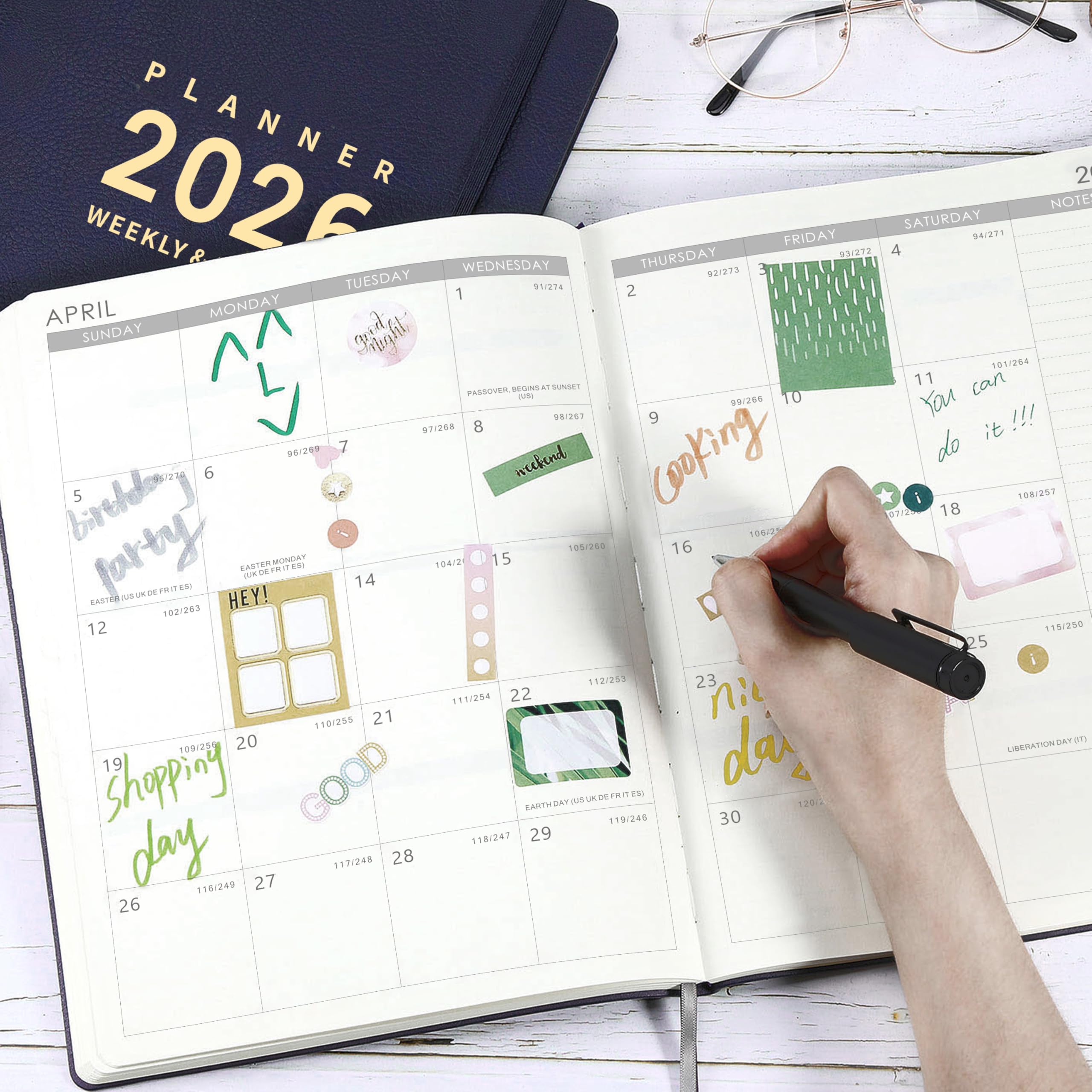A4 Diary 2026 Week To View From January 2026 To December 2026 - View #10