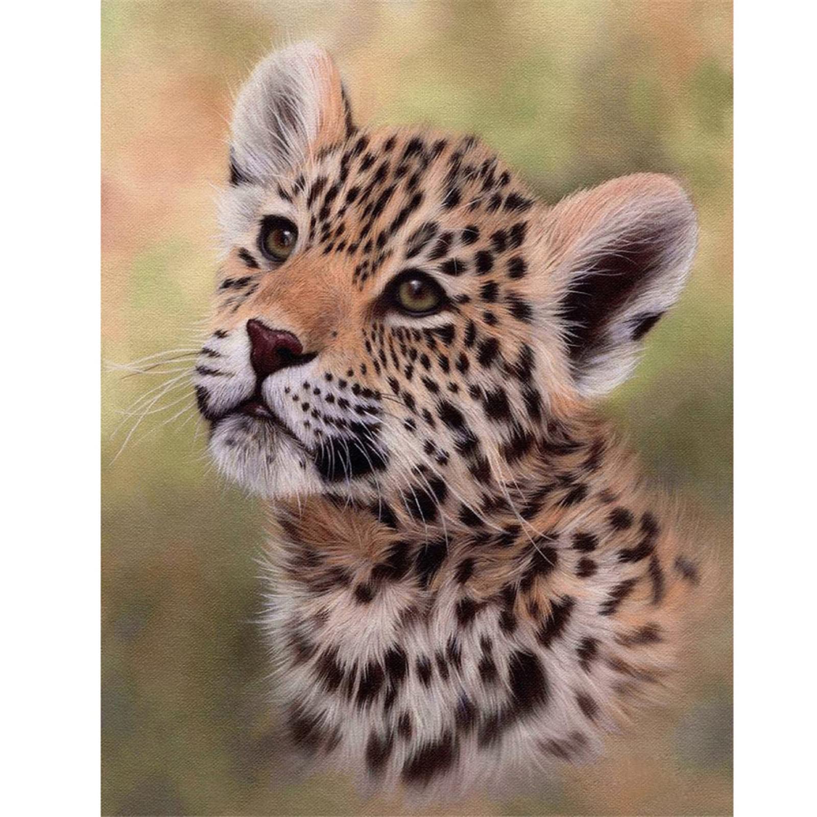 Kit De Peinture Diamant 5D à Faire Soi-même - Motif Guépard - 30 X 40