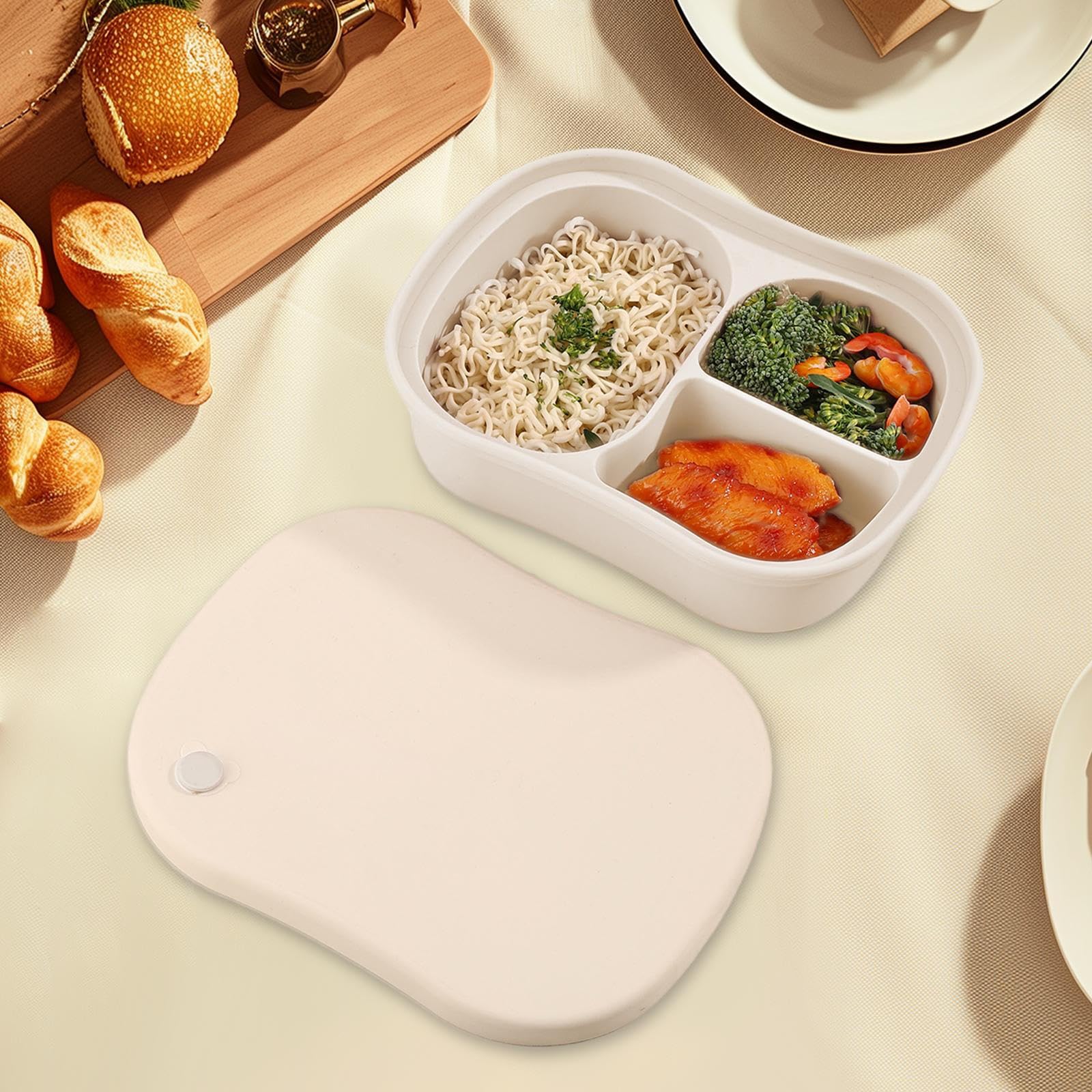 Portapranzo con 3 Scomparti – Contenitore per la Preparazione dei pasti per Scuola, Ufficio, Lavoro e Viaggi.