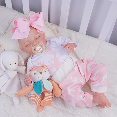 Miniatura 3 de BABESIDE Muñecas Reborn Olivia  Muñeca de bebé realista adorable de vinilo suave de 20 pulgadas, muñeca de bebé que duerme de la vida real, muñecas