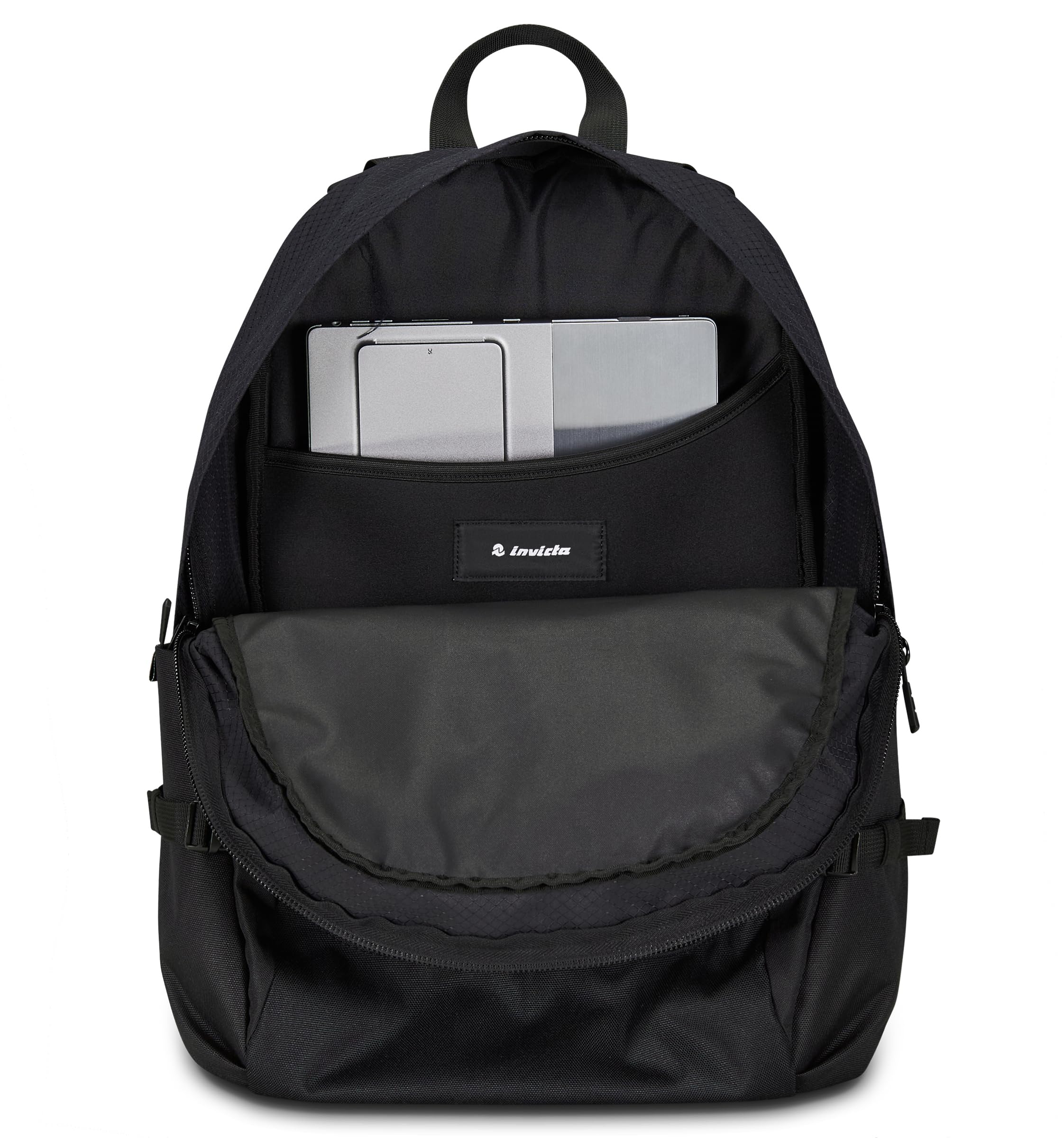 Invicta Act Plus Led Schulranzen, Tagesrucksack mit Laptopfach, Trinkflaschenfach, Organisationsfach, Brust- und Beckengurt, Kompressionsriemen, Schule, Sport, Freizeit - Mädchen Jungen