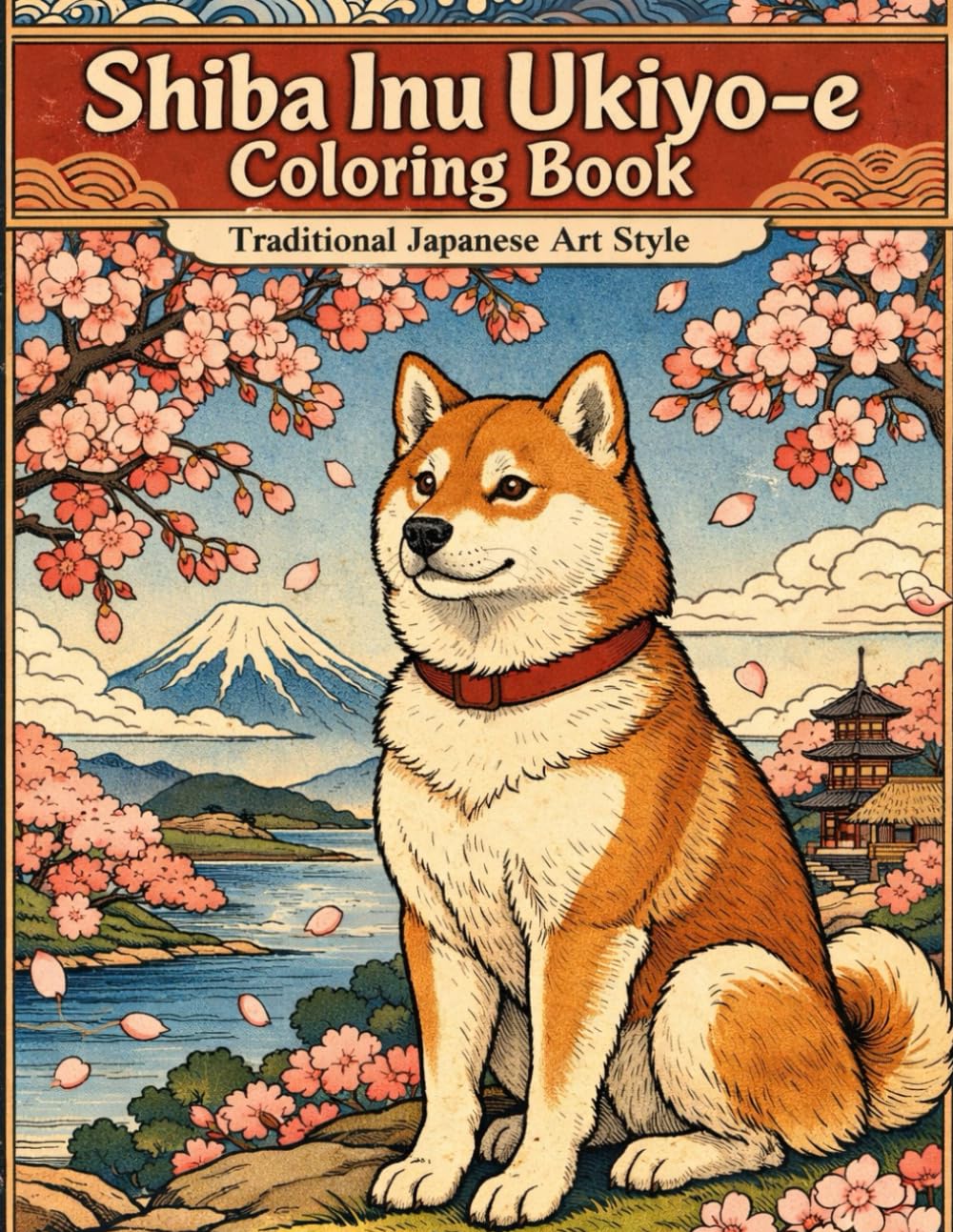 Shiba Inu Ukiyo-e Coloring Book: Traditional Japanese Art Style: Japanese Art/Woodblock Print/Stress Relief/Mindfulness/Ukiyo-e/Shiba Inu