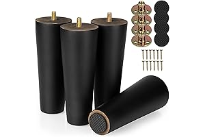 Ilyapa 6-Inch Tapered Wooden Couch Legs - Transform Your Furniture