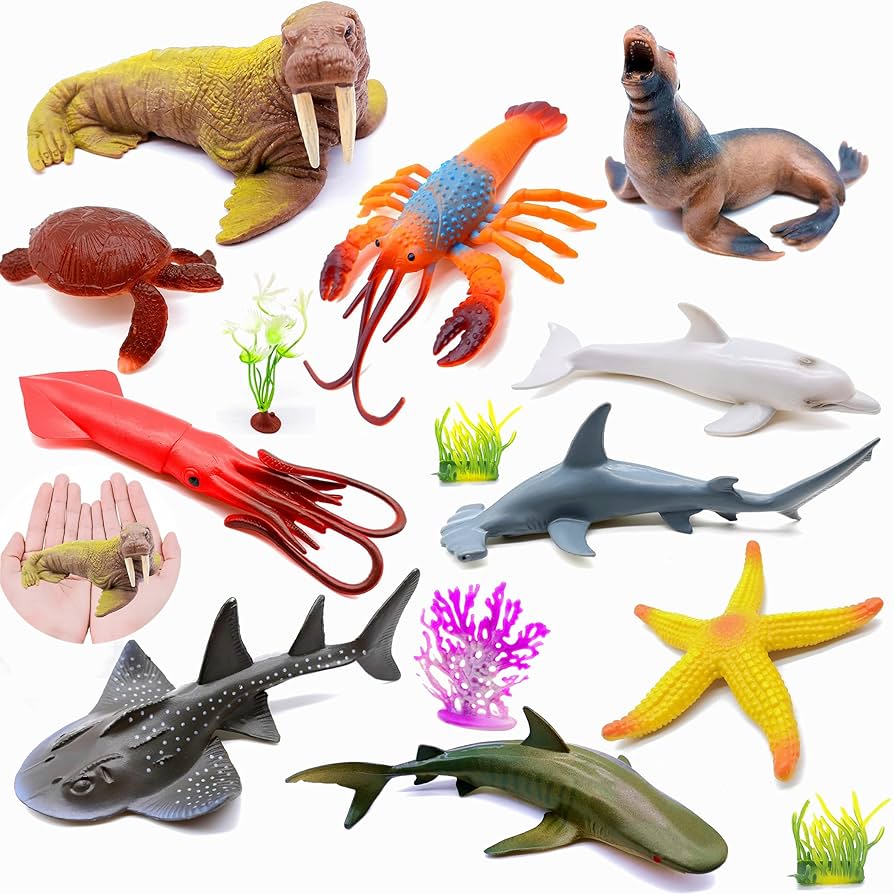 Amazon.com: Guaishou Figuras de animales marinos del mar del