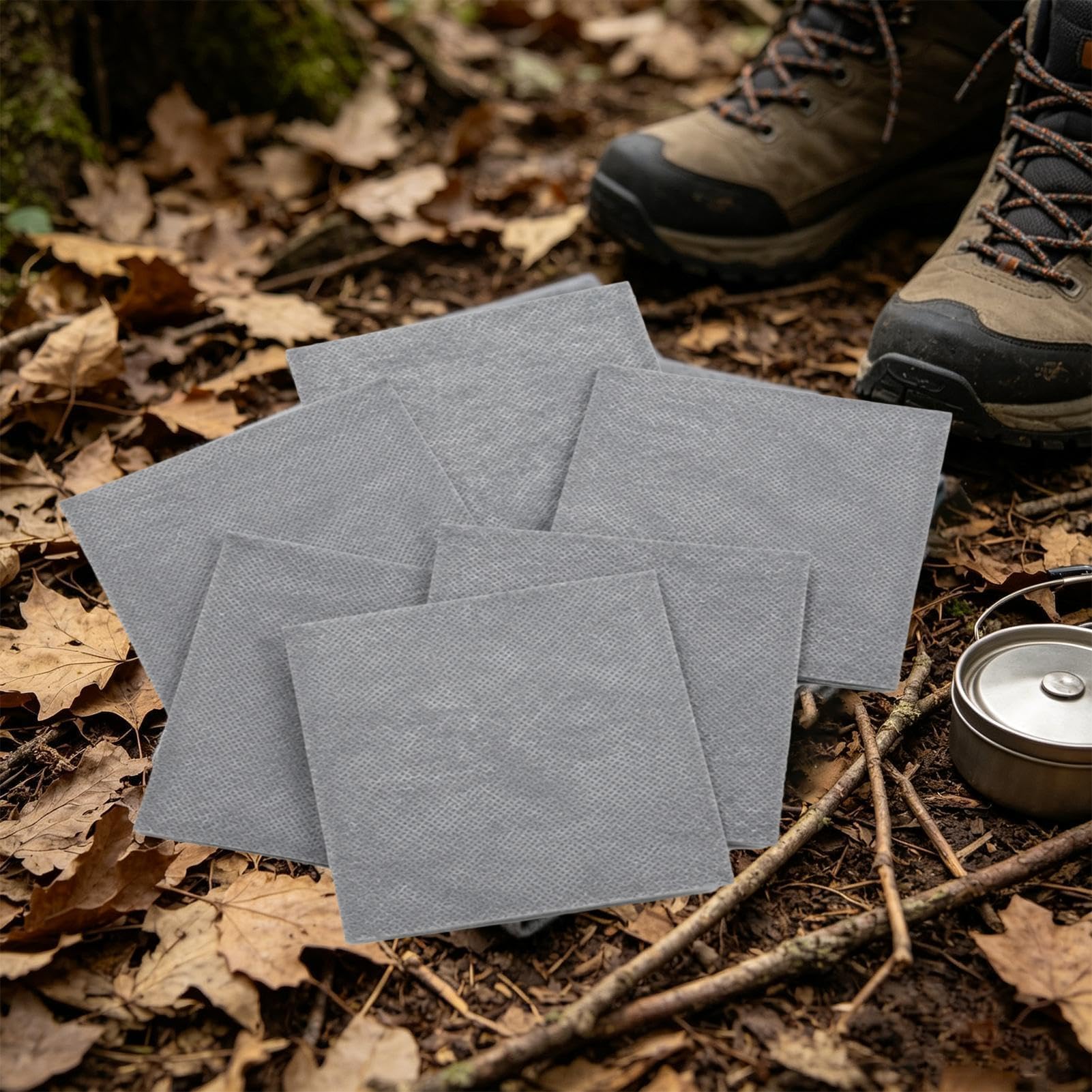 Außen Geruchsabsorbierende Vliesstoff-Pads im Taschenformat | Neutralisiert Feldgerüche für Campingausrüstung, Stiefel & Rucksäcke