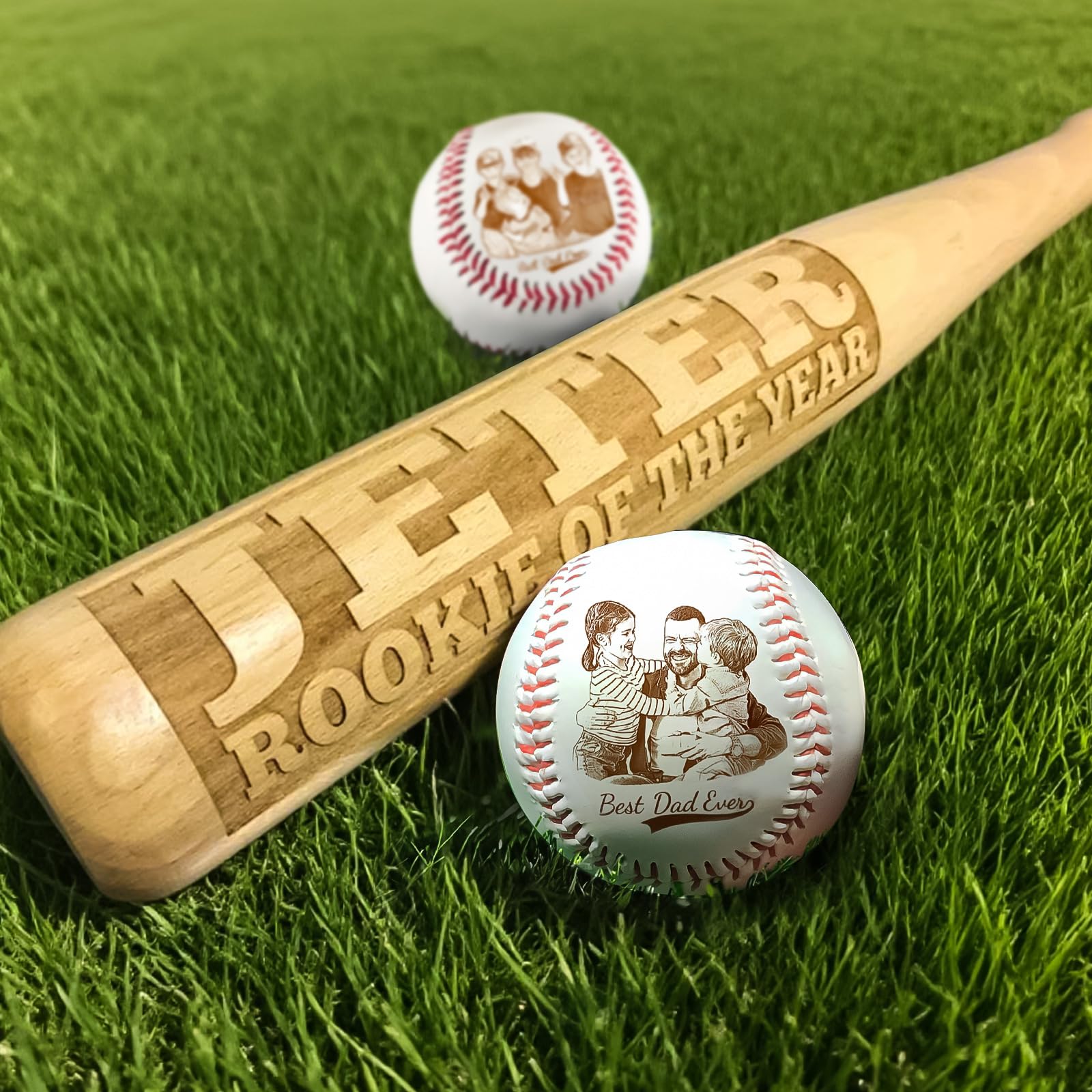 Mini mazza da baseball personalizzata, nome inciso personalizzato, racchetta in legno da 18 pollici, regalo per porta anelli, allenatore, giocatore, squadra softball, Little League, testimoni
