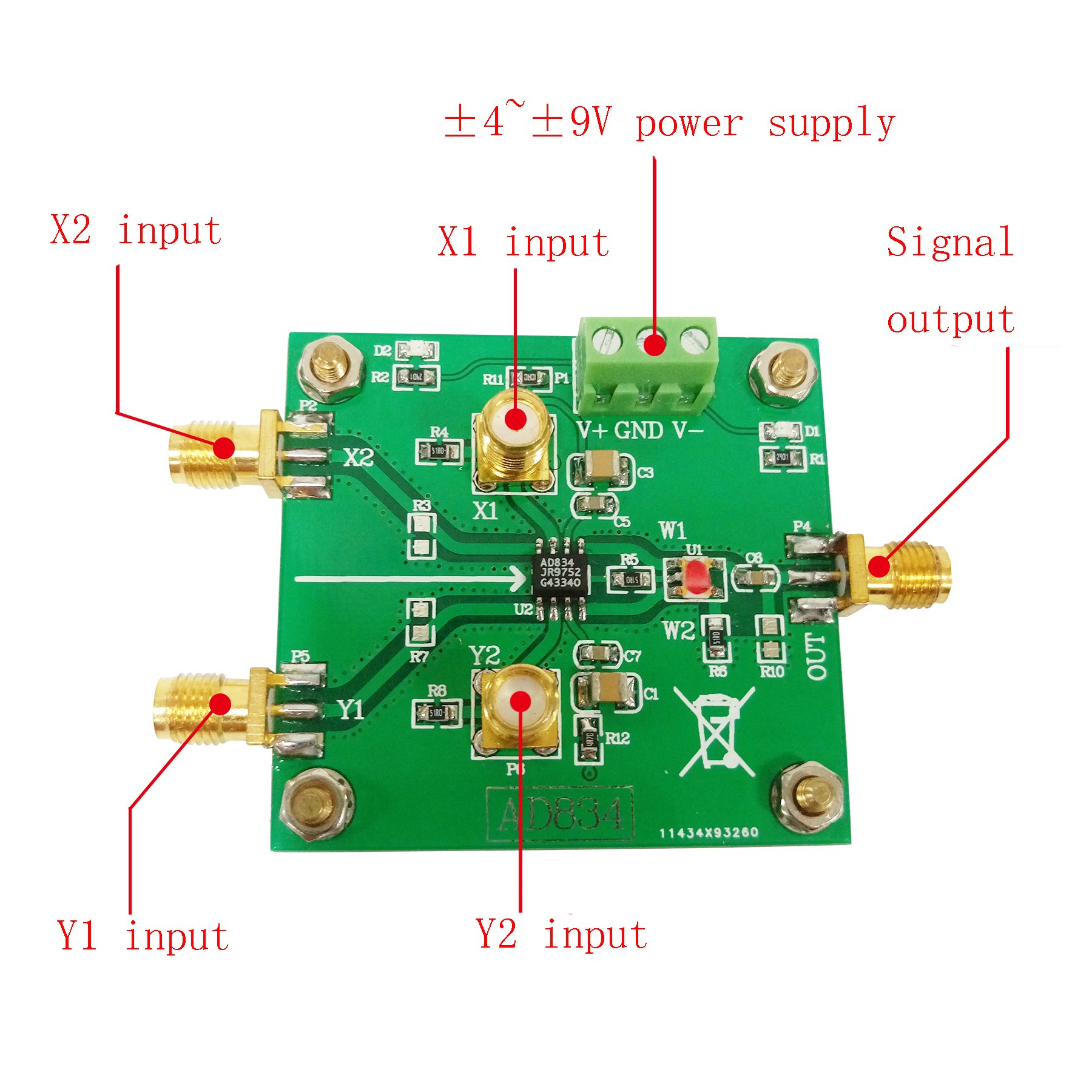 Snapklik.com : AD834 Quadrant Multiplier Module Signal Conditioning ...