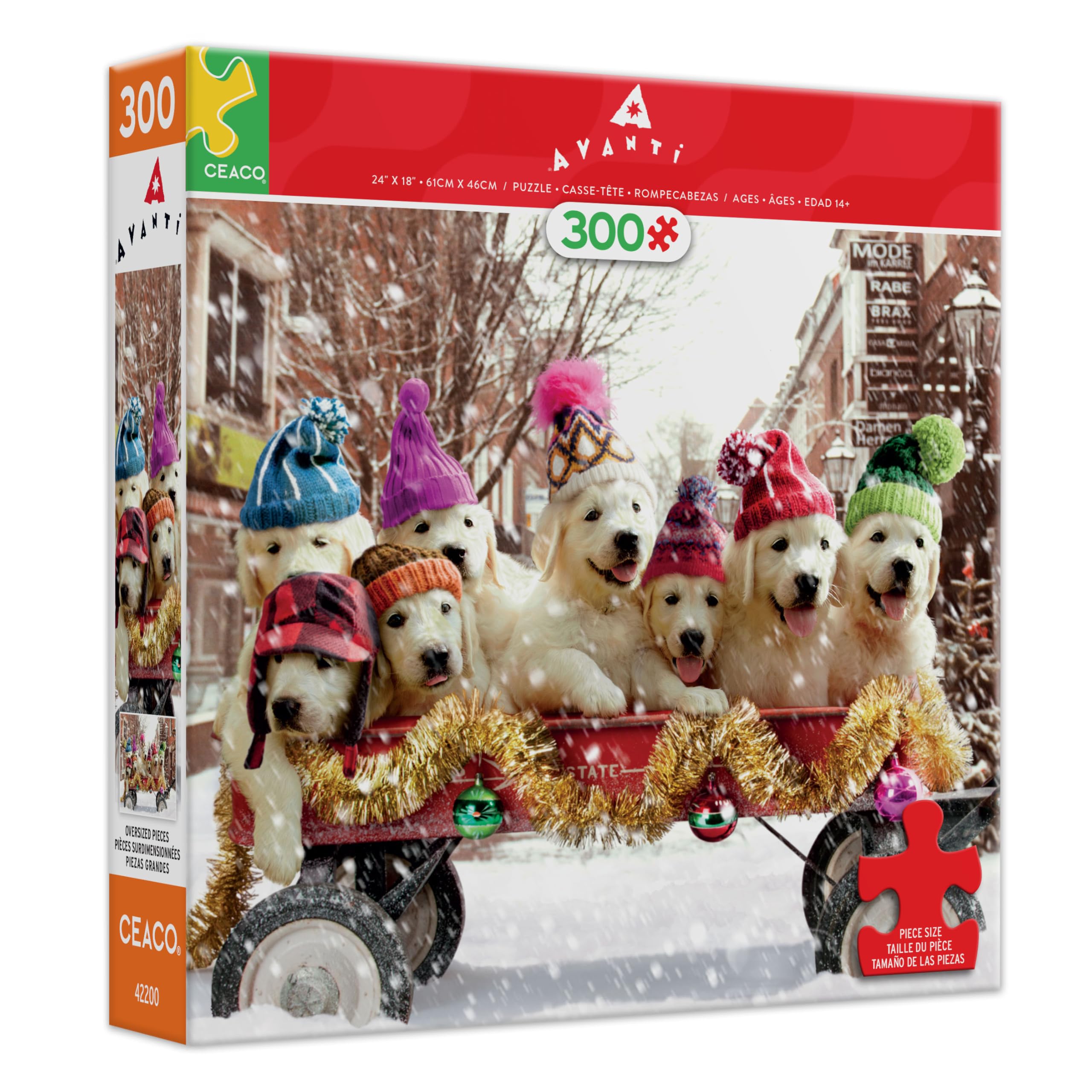 Amazon.com: Ceaco - Avanti - Puppies in a Wagon - 300 Piece Puzzle