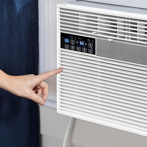 Miniatura 3 de Unidad de aire acondicionado de ventana de 6,000 BTU con control remoto de 1 toque, panel digital de pantalla LED y kit de instalación, color blanco