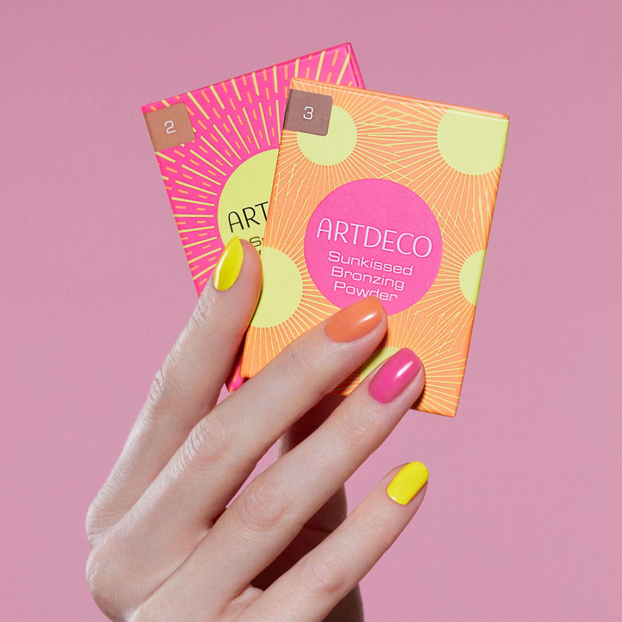 ARTDECO Sunkissed puder brązujący – delikatna opalona cera i naturalny blask – kompaktowy puder o jedwabistej teksturze – 1 sztuka