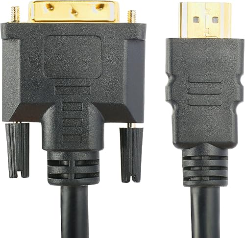 Miniatura 2 de SHD Cable DVI a HDMI de 6 pies, cable HDMI a DVI, adaptador DVI D a HDMI, cable de monitor bidireccional para PC, portátil, proyector HDTV