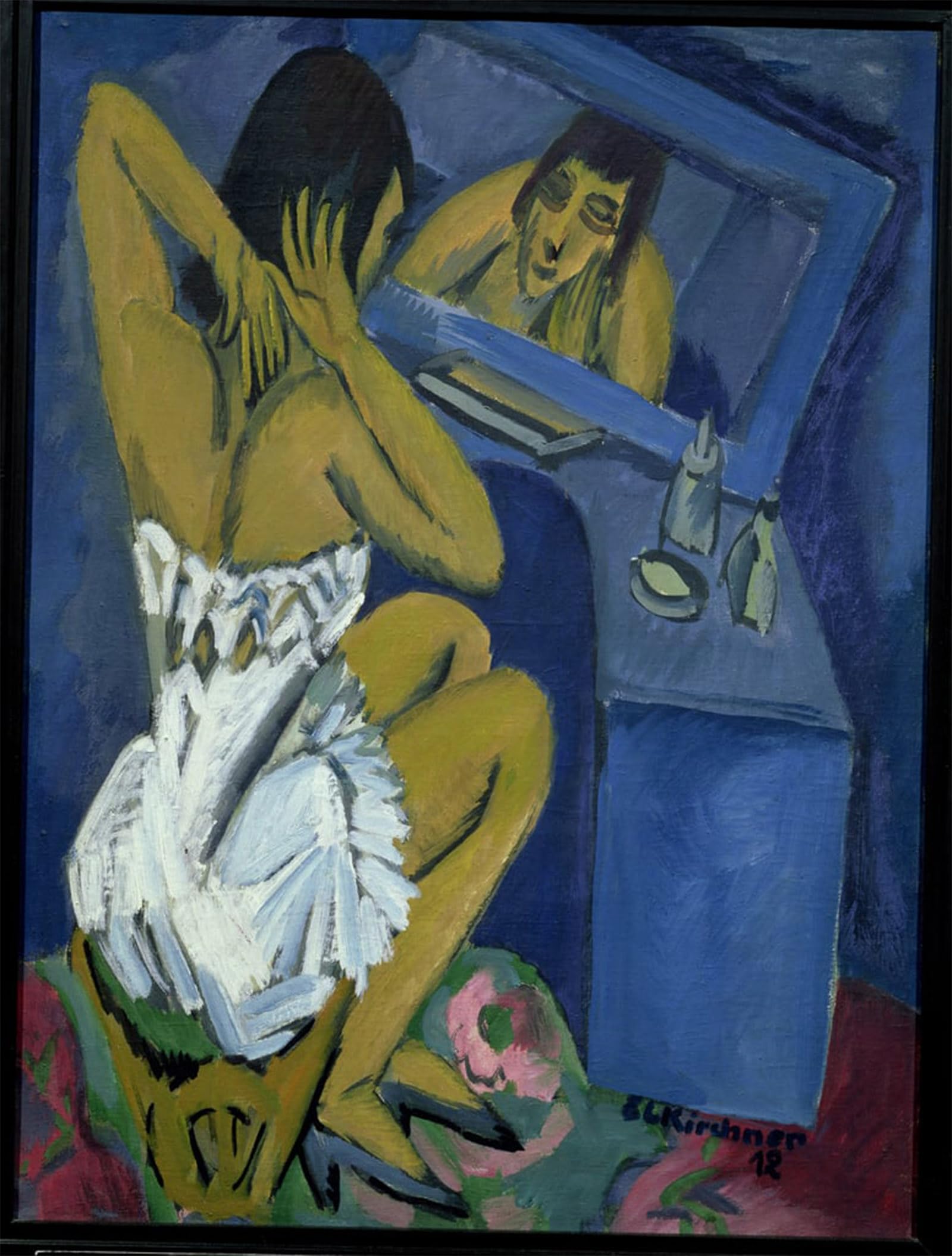 POSTERIIk Famous Animal Posters Vintage Picture Youth and Girl on the Beach by Ernst Ludwig Kirchner Modern Wall Decor for Home Decor 60x90cm