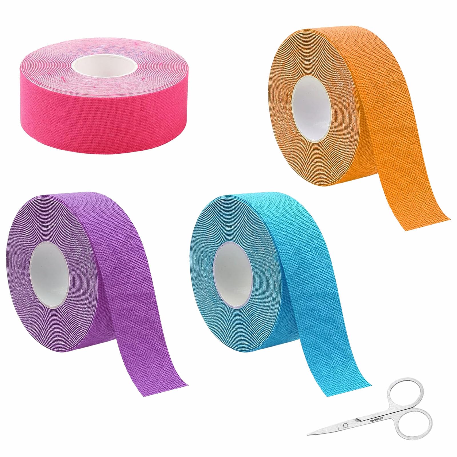 4 Piezas Cinta Kinesiologica Facial Cinta de Estiramiento Facial Parches Antiarrugas para Reafirmar Piel y Restaurar Elasticidad 2.5cm x 5m