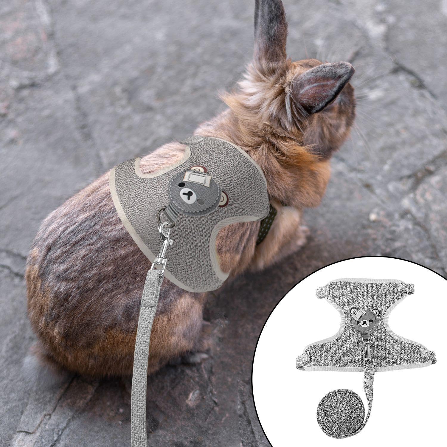 1 Pezzo di Guinzaglio per Conigli, Guinzaglio da Viaggio per Piccoli Animali Domestici, Simpatico Pettorale in Stile Gilet da Cartone Animato, Gatti E Altri Animali Domestici Che Escono.