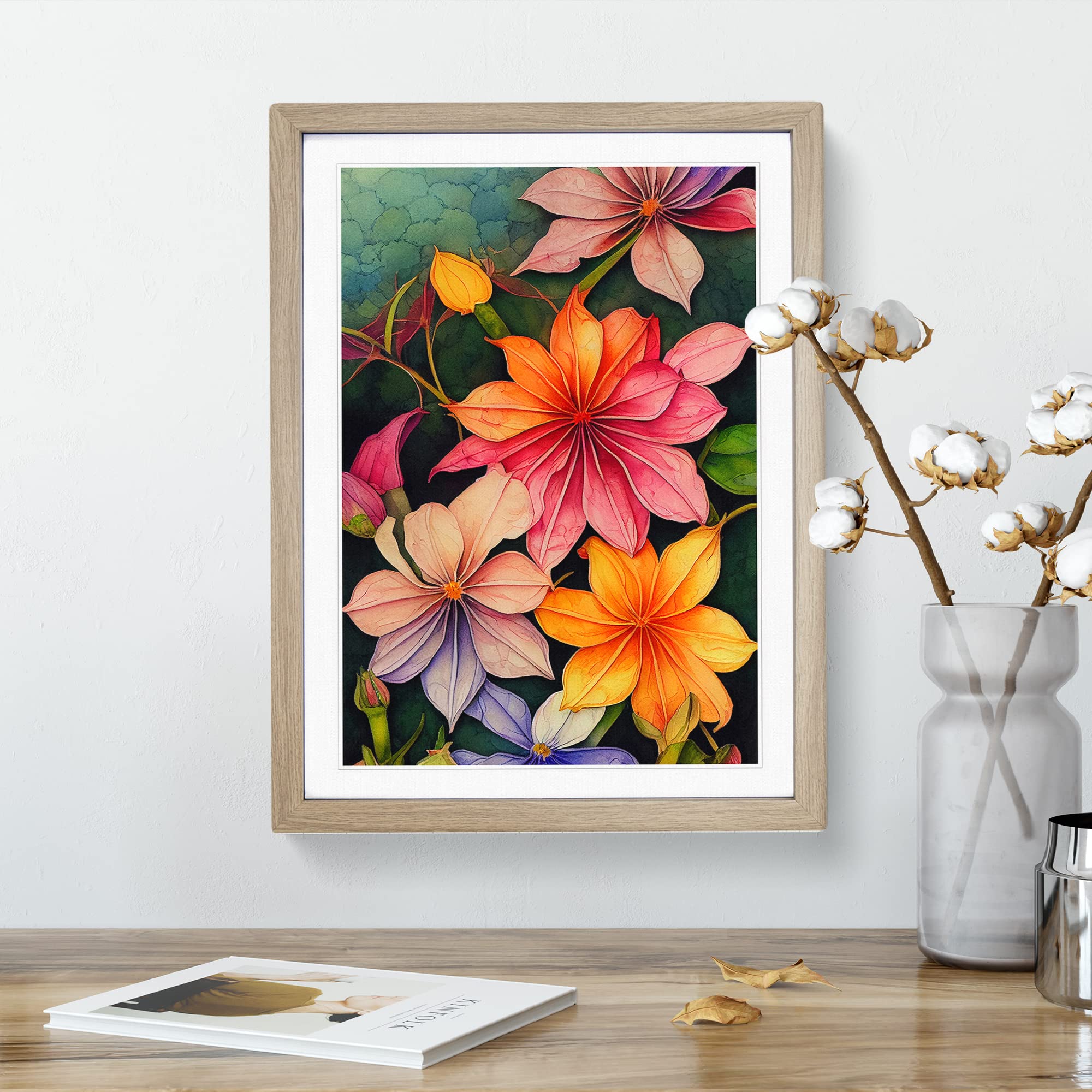 A Bunch Of Flowers Framed Print, Oak, A3 (34 x 46 cm) - Image 3