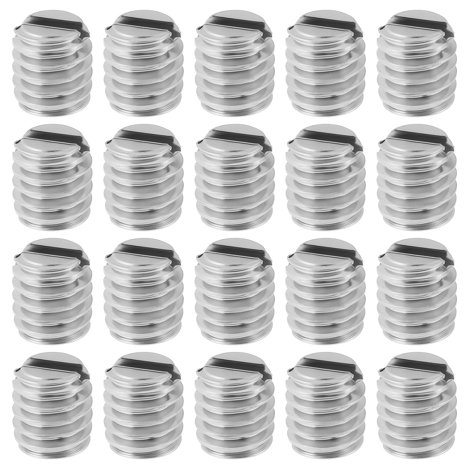 SG Store 20x M3.5 x 4mm Galvanized Slotted Grub Screws 304 Stainless Steel for Car Radio Knobs