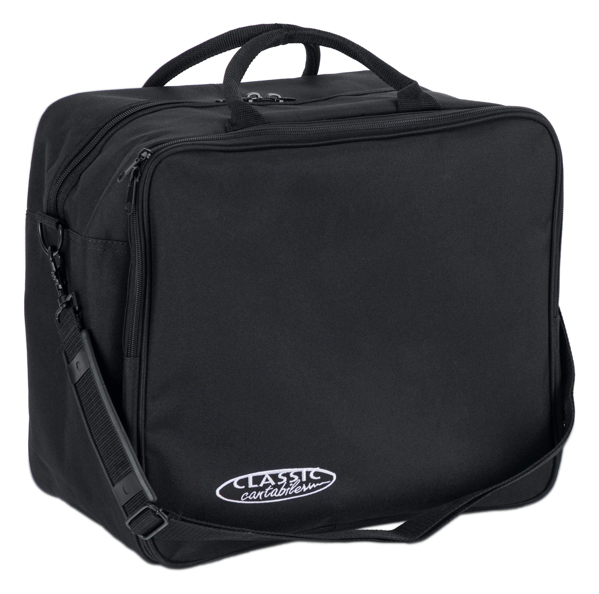Sac Multifonction Classic Cantabile Grand - Pour Jusqu'à 3 Sourdines Et Autres Accessoires - Cloisons Réglables - Entièrement Rembourré - Noir