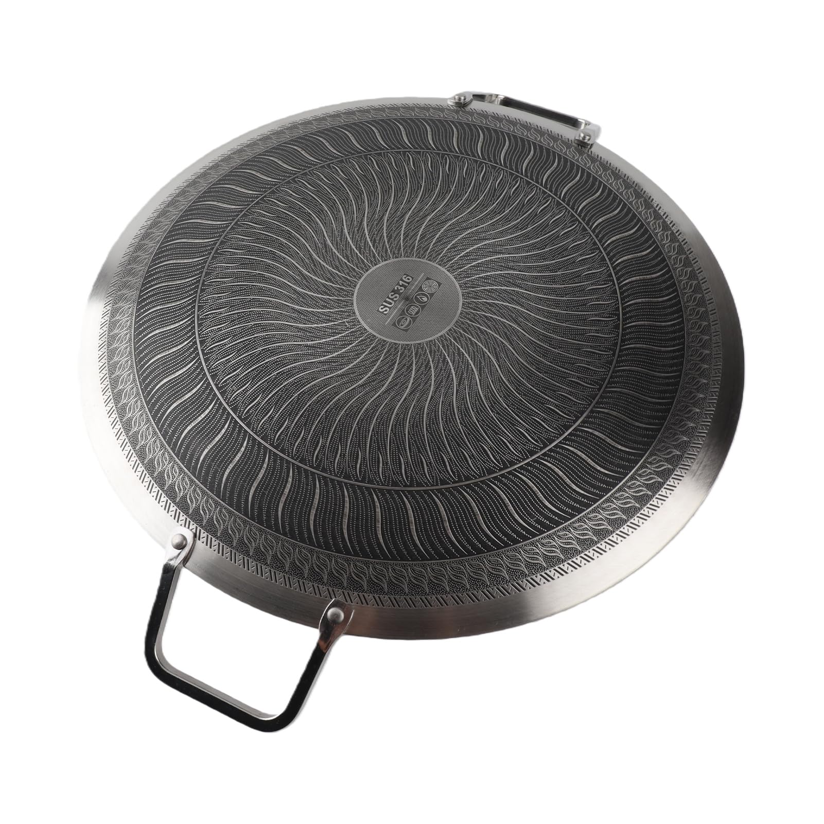 Poêle à Barbecue Coréenne en Acier Inoxydable Antiadhésive pour 4