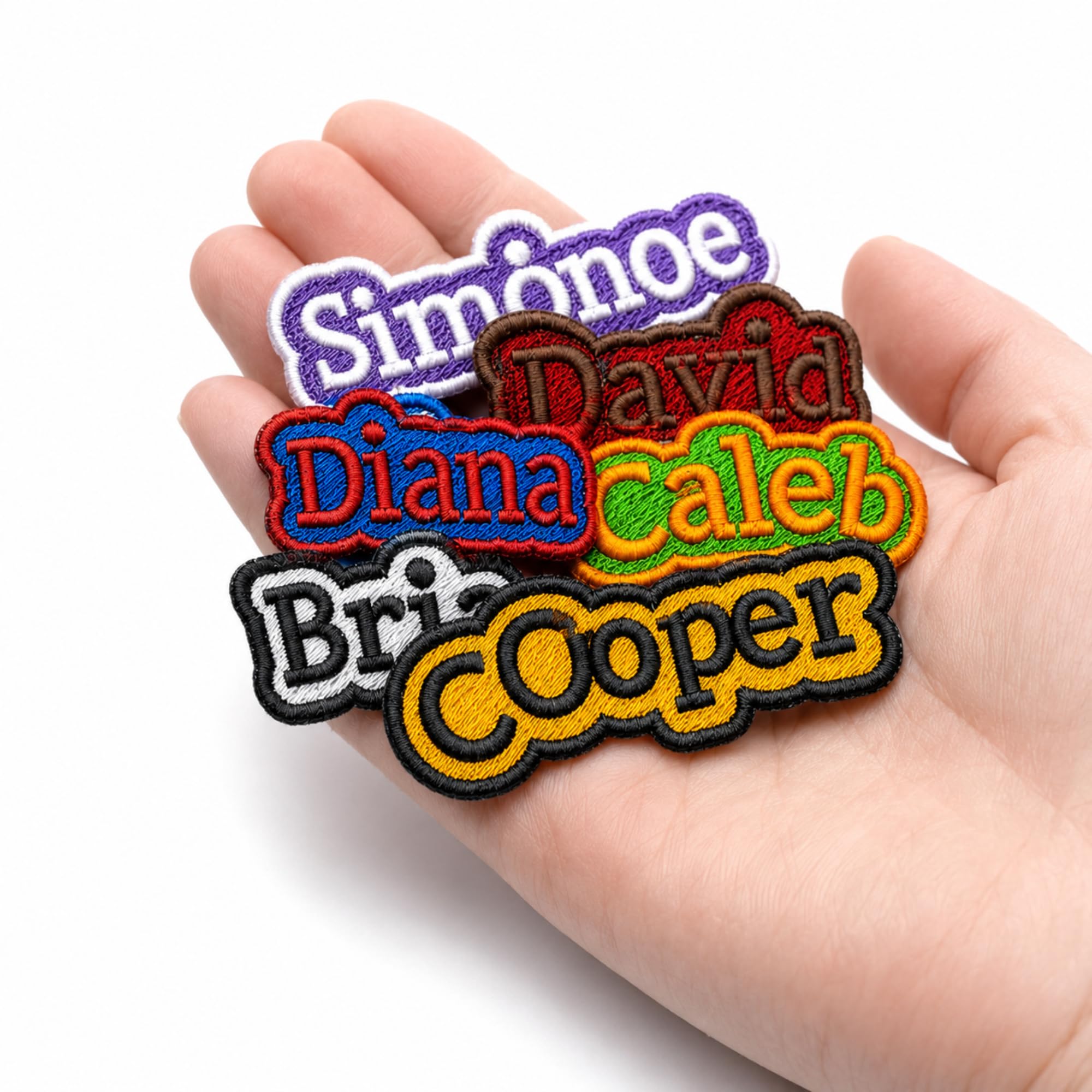 Custom Embroidered Name Patches, Personalized Text Iron On Sew On