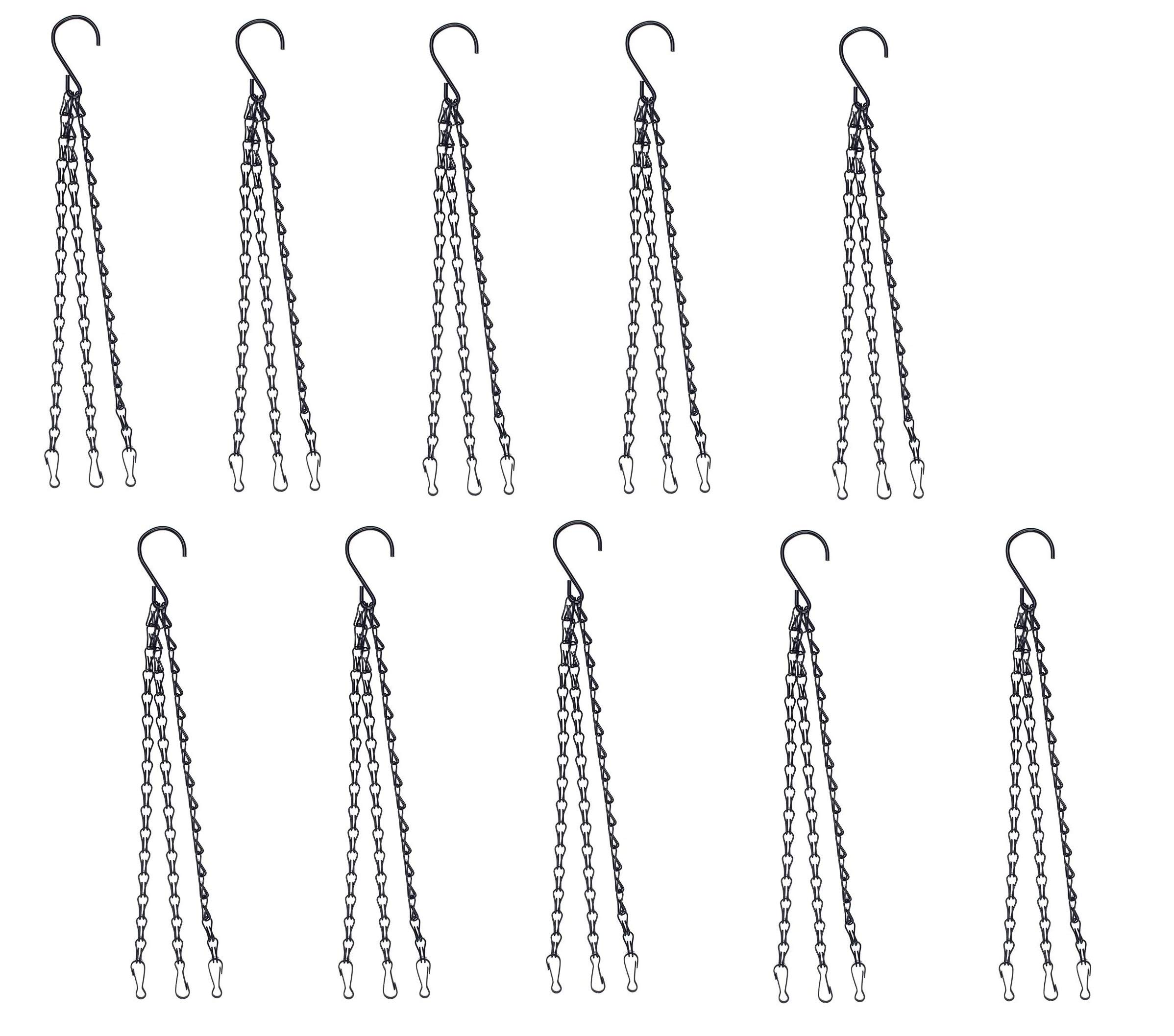 COIR GARDEN Heavy Iron Chain 16 Inch Length - Metal Chain for Hanging Pots - (Pack of 10) - Hanging Basket Chain (B07NCJR7WC) Amazon Price History, Amazon Price Tracker