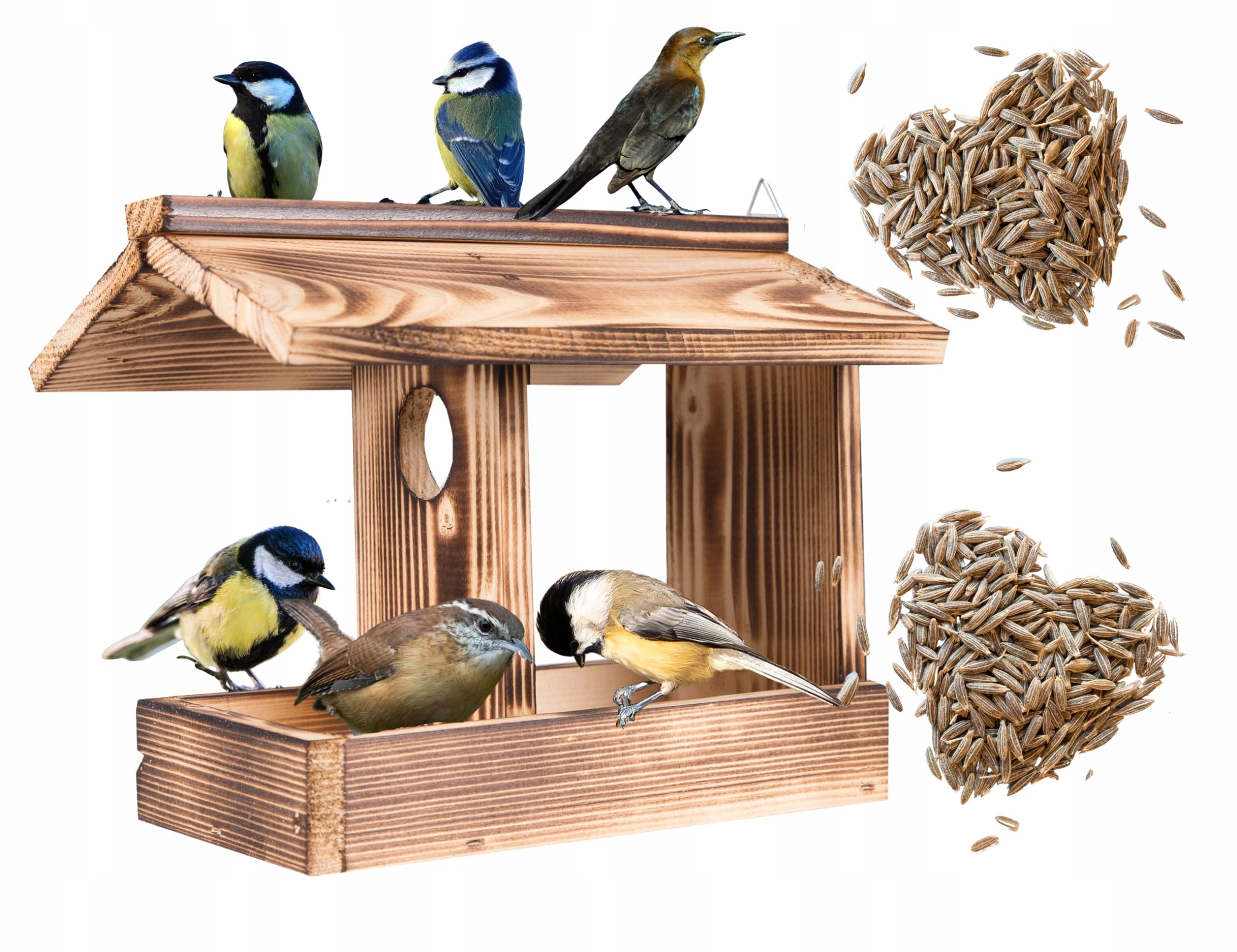 Ecodeco Wetterfest Vogelhaus Zum Aufhängen Holz |  Produktbild-Vorschau 9
