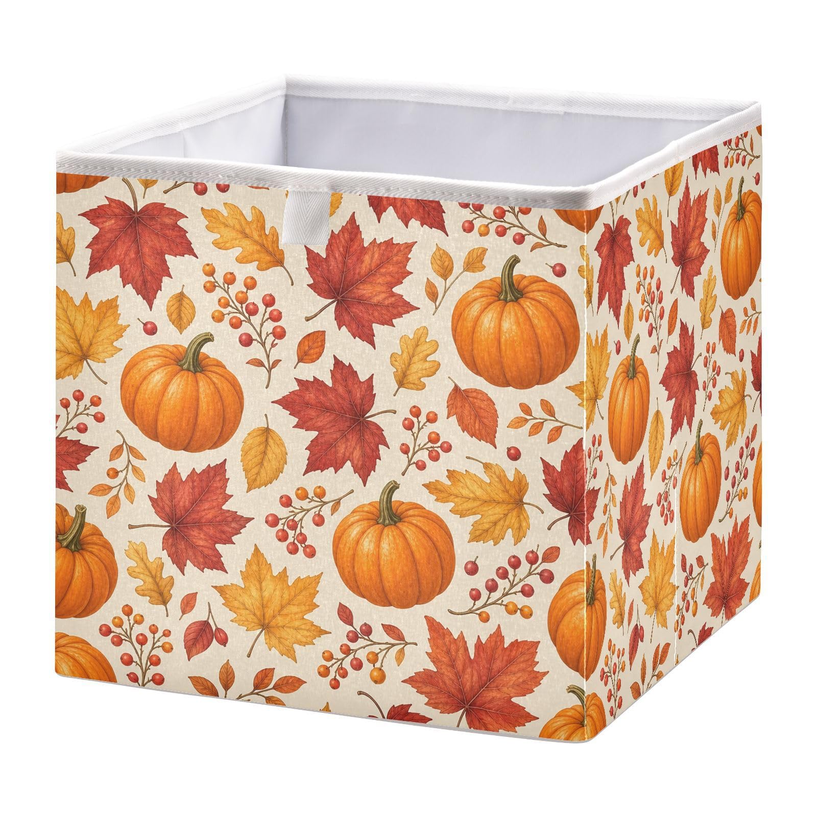 Ewusp Hallowwen Pumpkins Cube Storage Boxes 28x28 cm Foldable Closet Organiser Bin Holiday Basket Baby Basket for Nursery Bedroom Office
