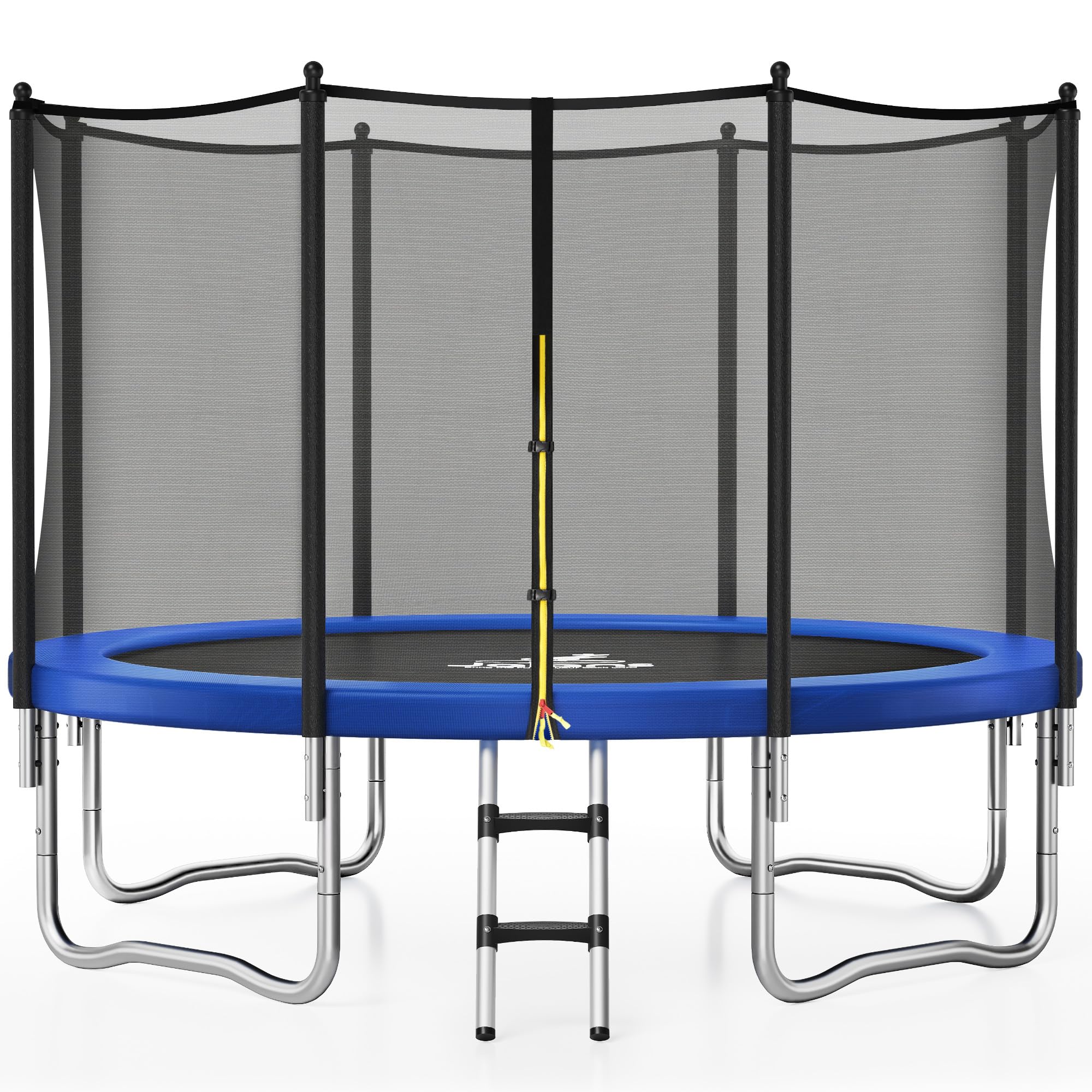 Trampoline 10FT 12FT 14FT 15FT, Outdoor Trampolines with Enclosure Net and Ladder, Recreational Anti-Rust Trampolines for Kids and Adults, ASTM Approved