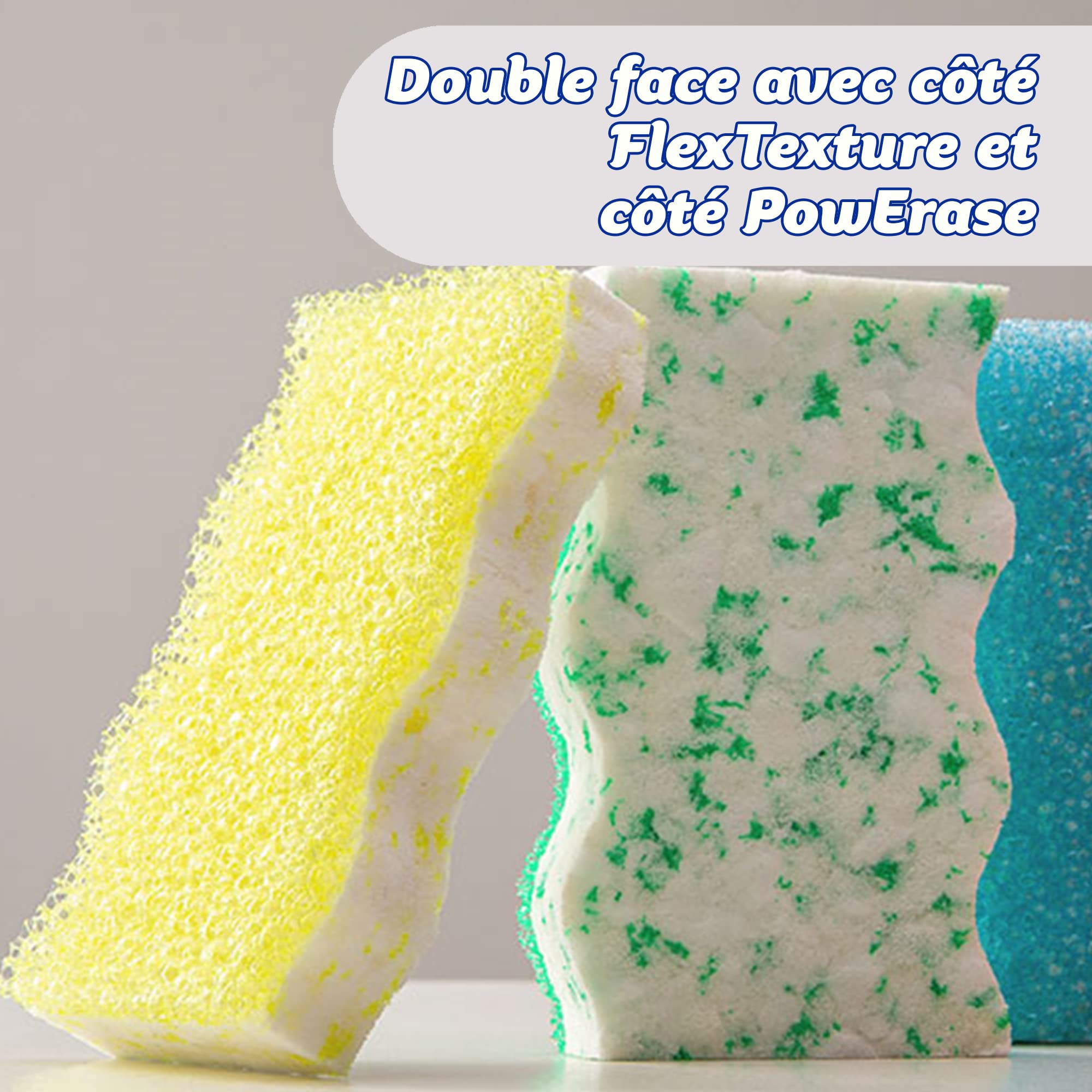Scrub Daddy Eraser Daddy - Éponge Magique 10x Plus Durable - Lot De 2 - Nettoyage Sans Produits