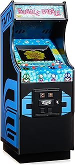 quarter arcades Numskull Bubble Bobble Collector's Edition Mini Arcade - 1/4 Scale Authentic Wooden Replica, Original ROM, Rechargeable Battery & 3W Speakers for Retro Enthusiasts