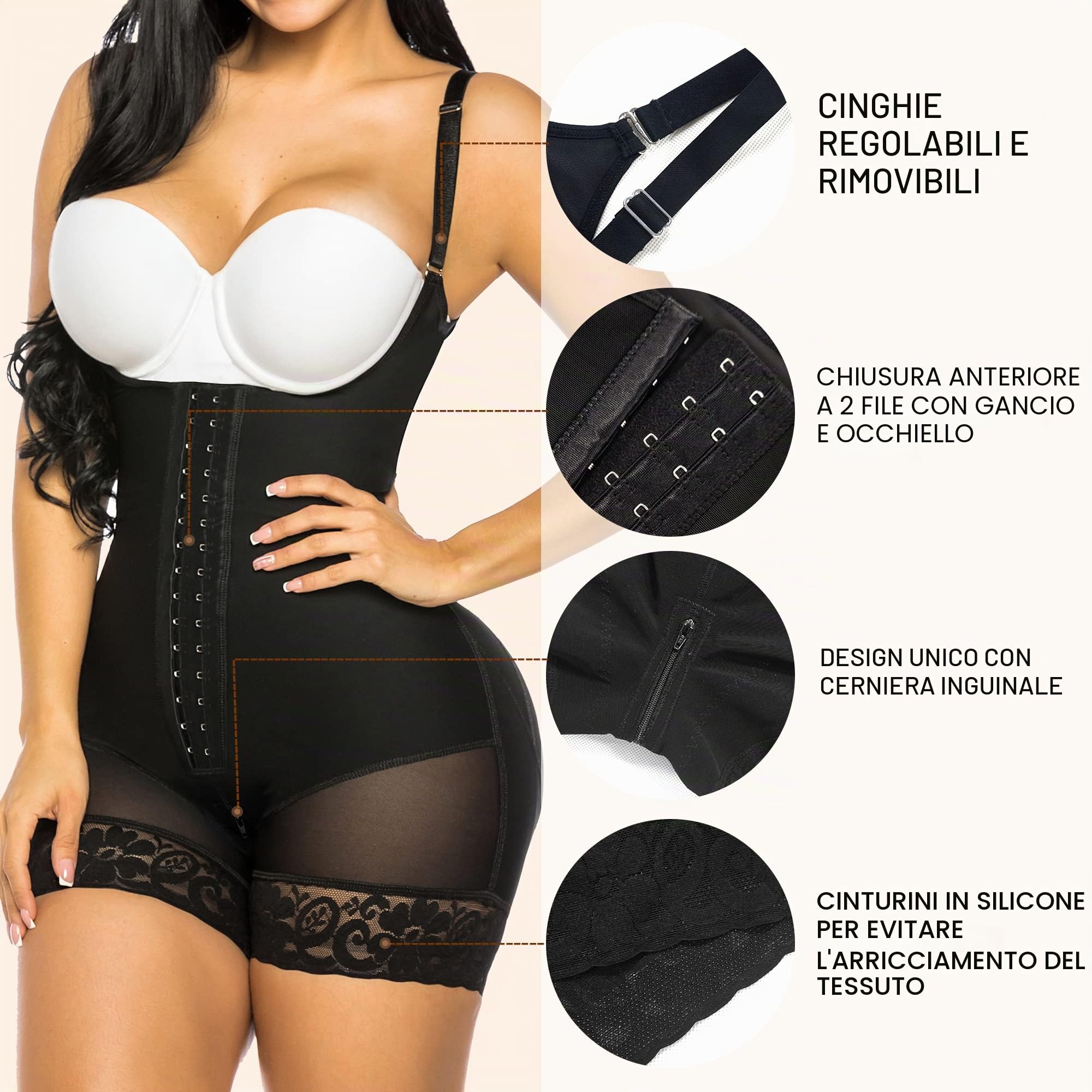 YIANNA Body Contenitivo Modellante Donna Pancia Piatta Snellente Intimo Pancera Contenitiva Guaina Shaper Invisibile