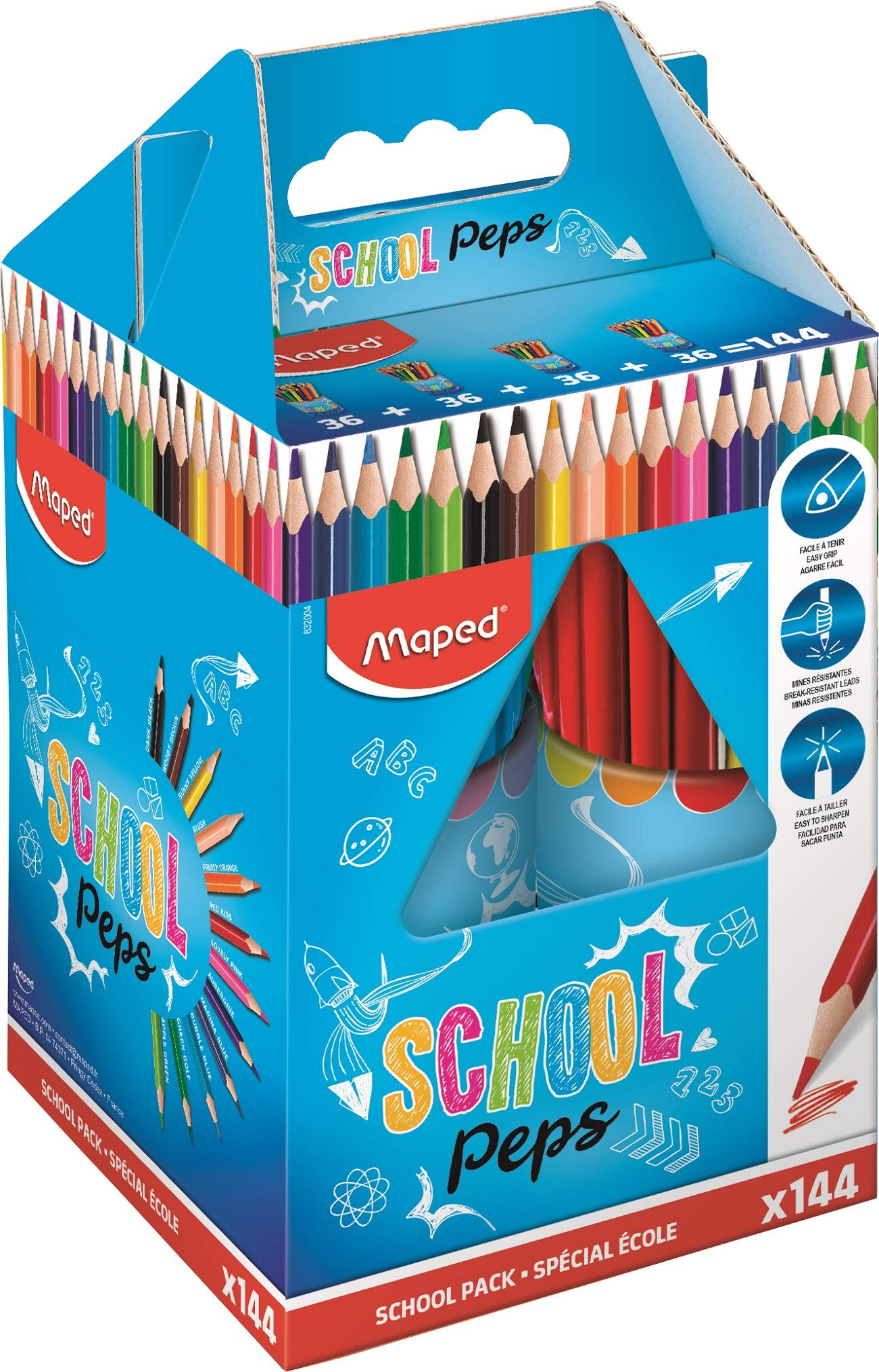 Maped Color Peps Matita di Grafite 144 Pezzo(i)
