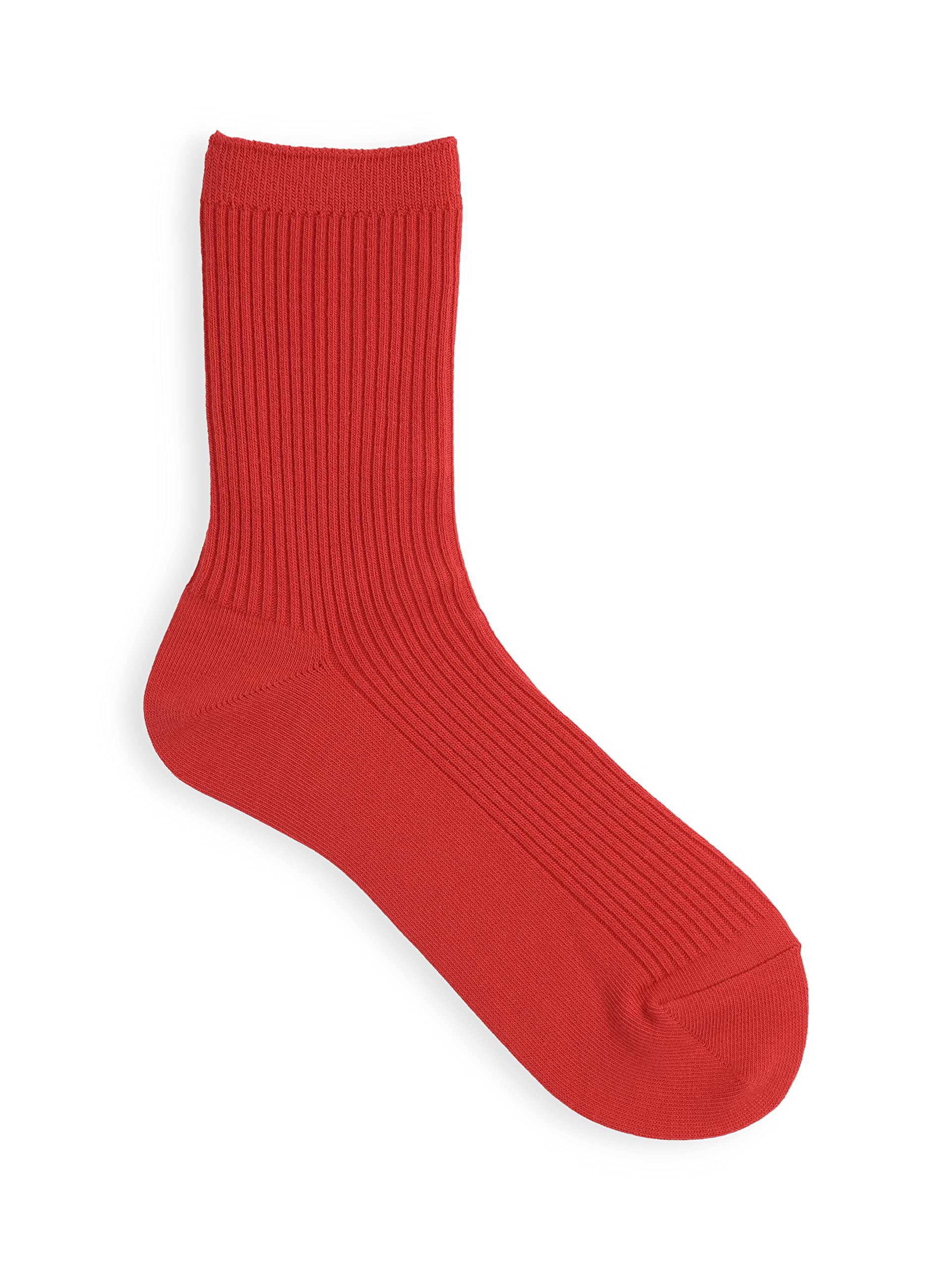 Tabio Standard 2x2 Rib Calf Socks Cotton Blend Women US 5.5-8 Made in Japan