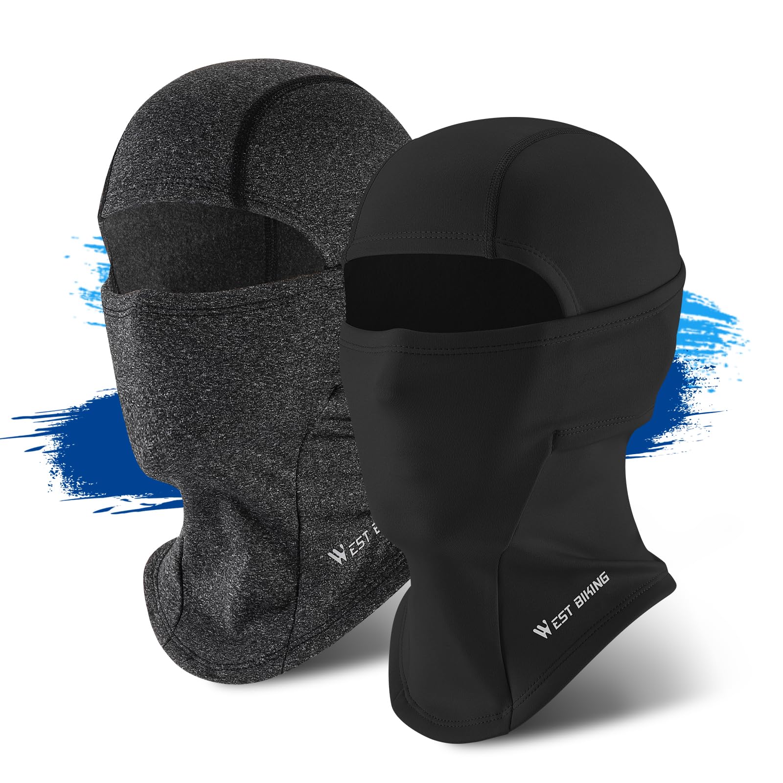 ICOCOPRO Lot de 2 cagoules d'hiver chaudes, coupe-vent, pour enfants, garçons, filles, taille unique (2 pièces)