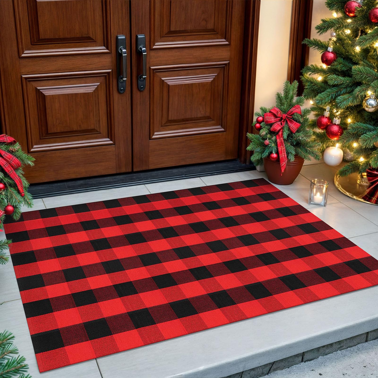 Beige Striped Rug - 3x5ft Washable Front Door Mat -22 Beige Striped Rug - 3x5ft Washable Front Door Mat -22