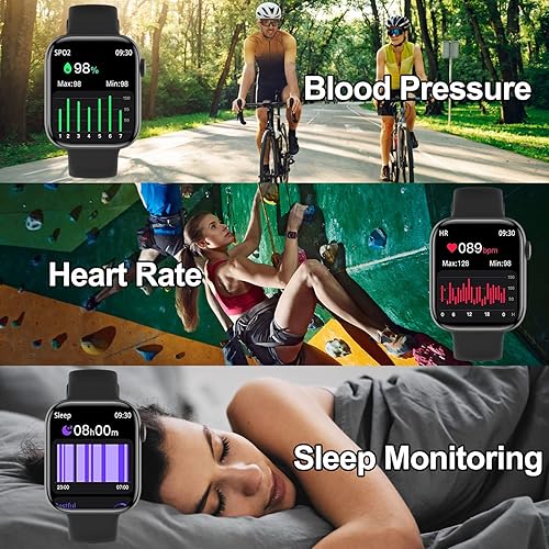 Miniatura 3 de CHOKOVIE Reloj inteligente para hombres y mujeres pantalla táctil completa de 18 pulgadas esfera de llamadareceptor reloj de fitness frecuencia