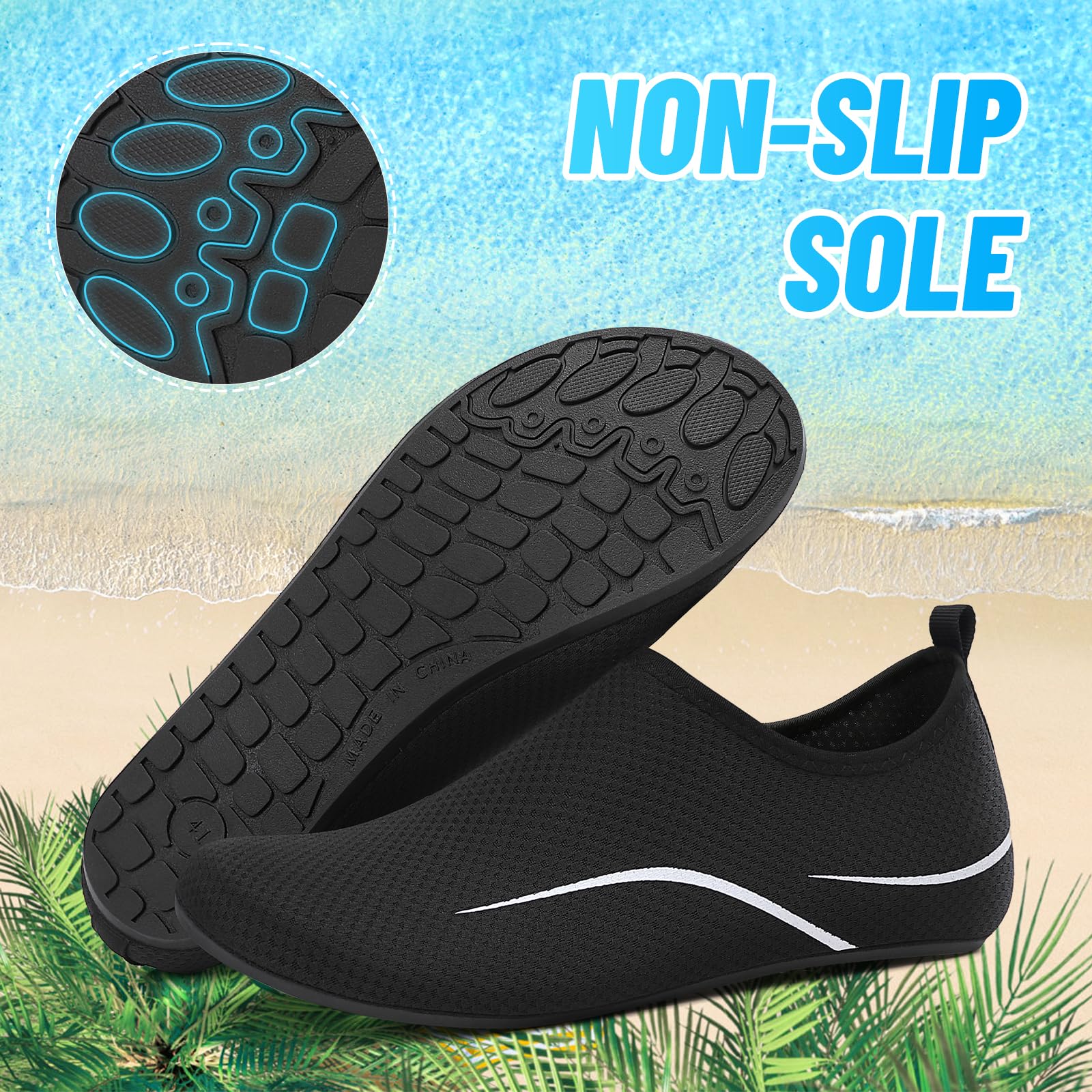 Uomo Donna Scarpe da Scoglio Water Shoes Scarpette per Scogli Scarpe Mare Antiscivolo Scarpe Spiaggia Traspirante Scarpe Acquatiche per Sport Acquatici Parco Acquatico.Gr.34-47 EU