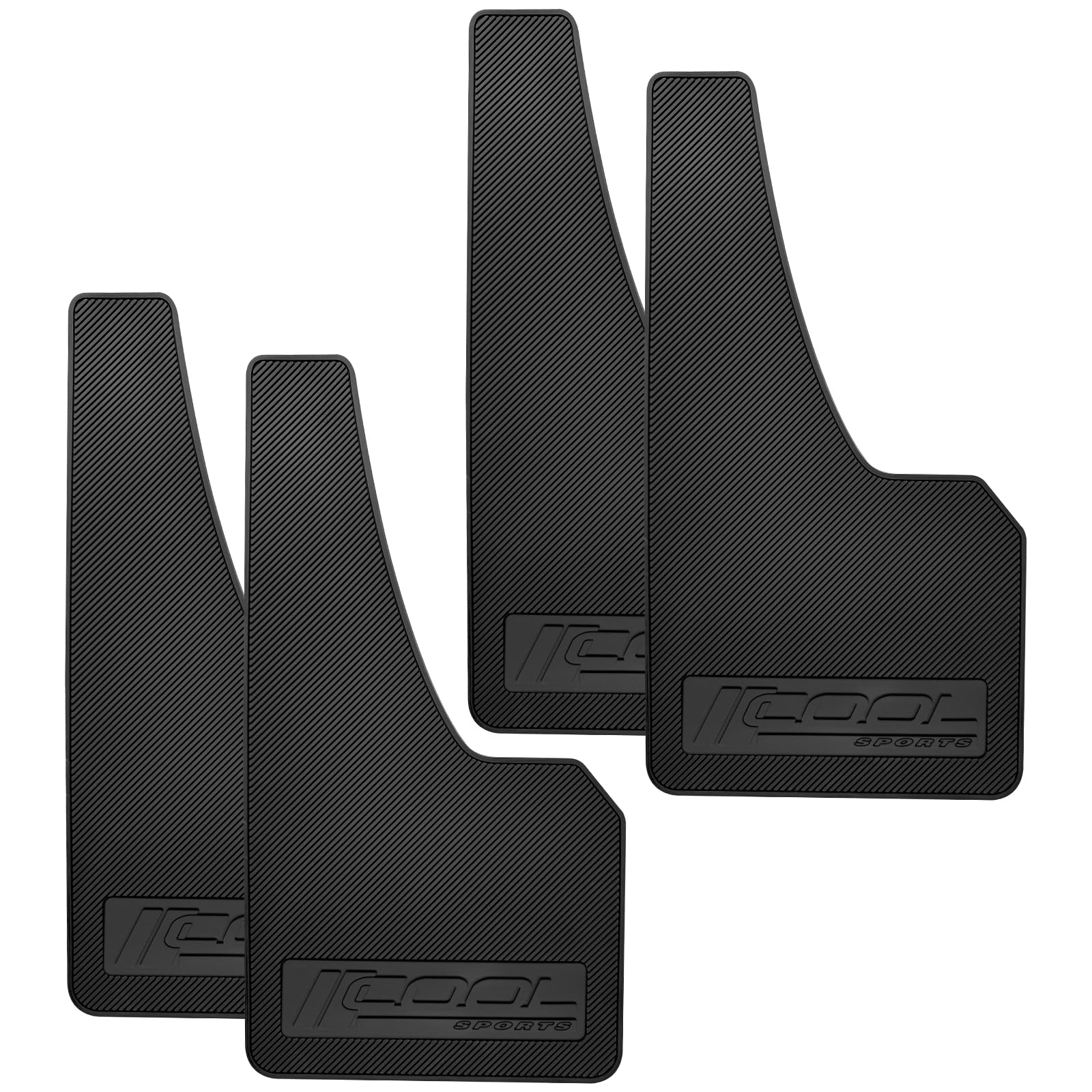 4 Pcs Universal Black Soft Rubber Mud Flaps - Prevent Mud Splashes, Enhance Appearance, Easy Install, Waterproof & Scratch Resistant - Ideal for Sedan SUV and Urban/Suburban Cars -Cool