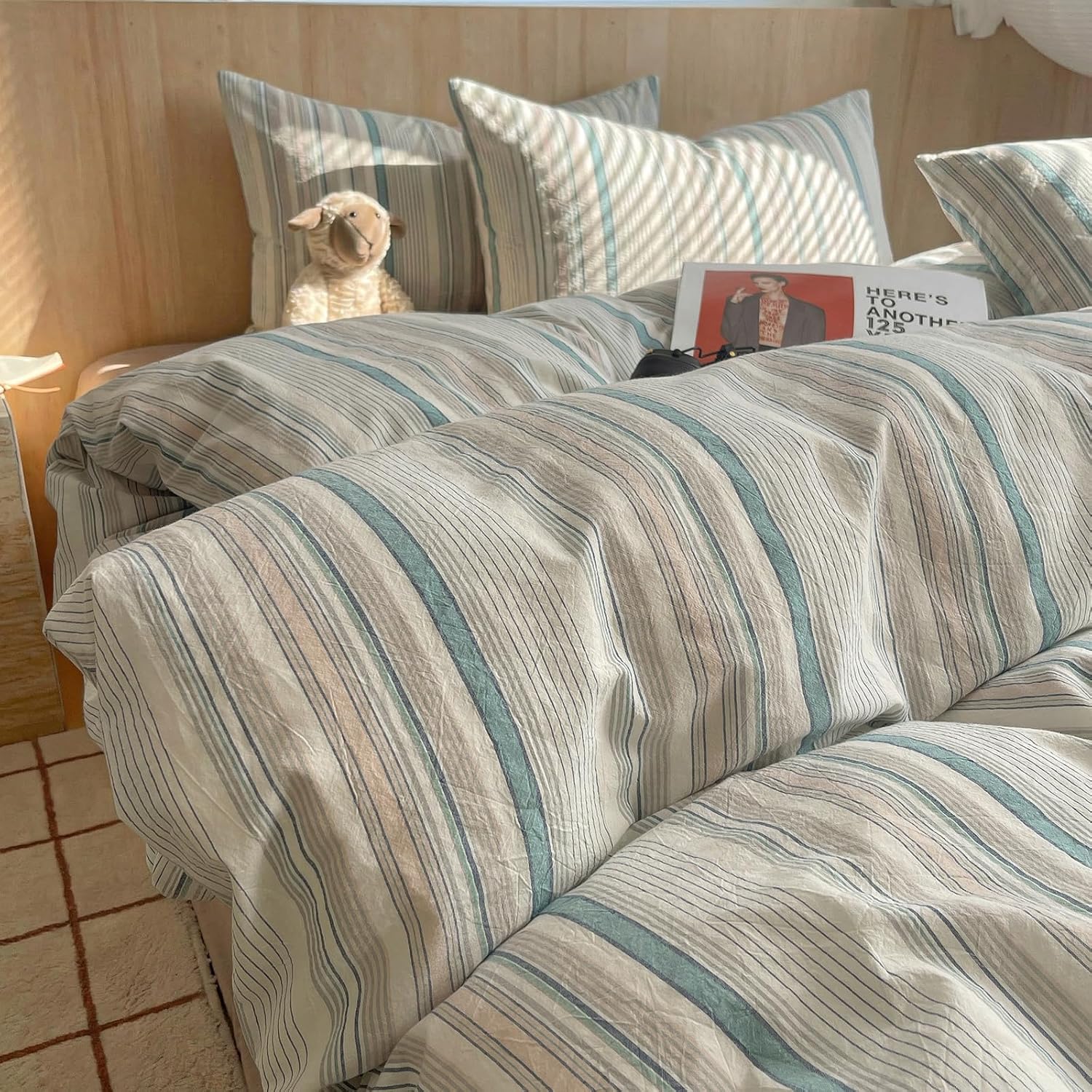 HighBuy King Size Comforter Set Jacquard Medallion Comforter Hotel Quality Dark Grey Blue King Comforters for Men Teens Boho Bedding Set 3 Piece Comforter Fluffy with 2 Pillowcases,Kids Boys