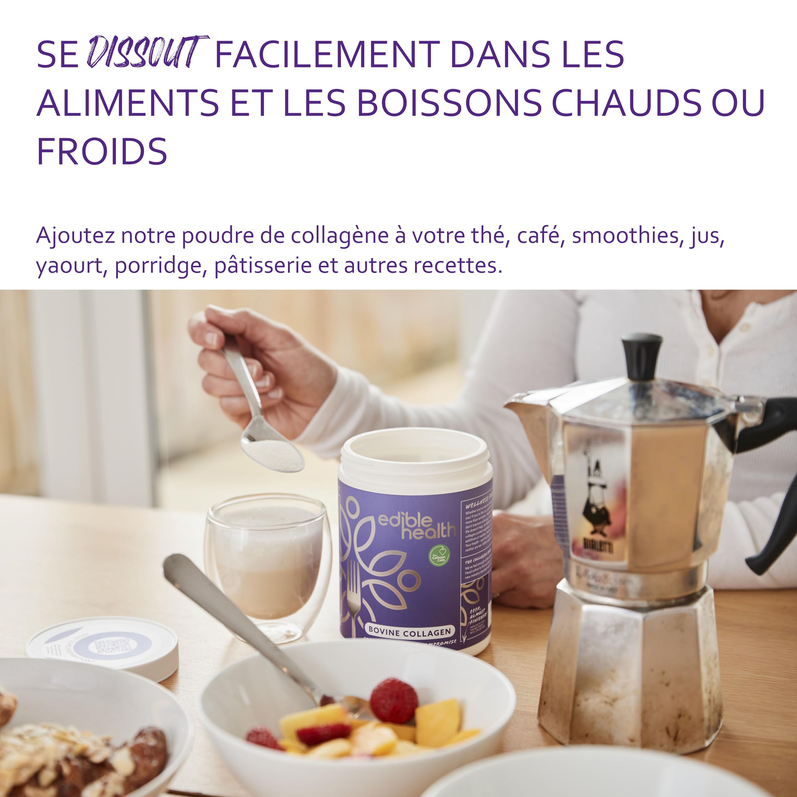 Edible Health Collagène Hydrolysé 400g, Types 1 & 3 Peptides avec 18 Acides Aminés pour Peau Cheveux Ongles Os Articulations, Paleo Keto Casher Halal