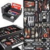 45 Pack Tool Box Organiser Trays, Plastic Tool Storage Drawer Organiser Tray Dividers, Tool Chest Cabinet Trolley Cart Compartment Box for Small Parts, Screw, Drill, Toolbox